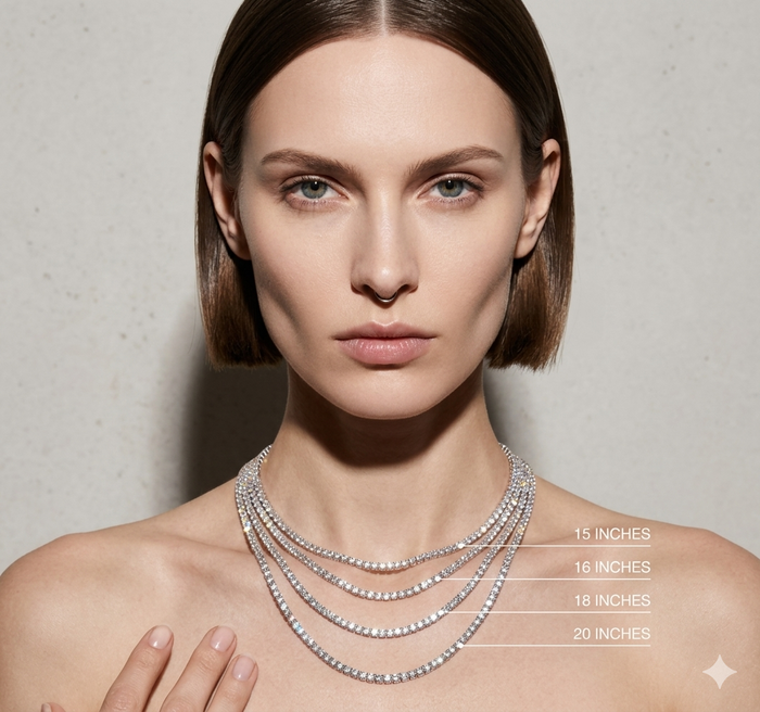 Rivière Necklace lengths