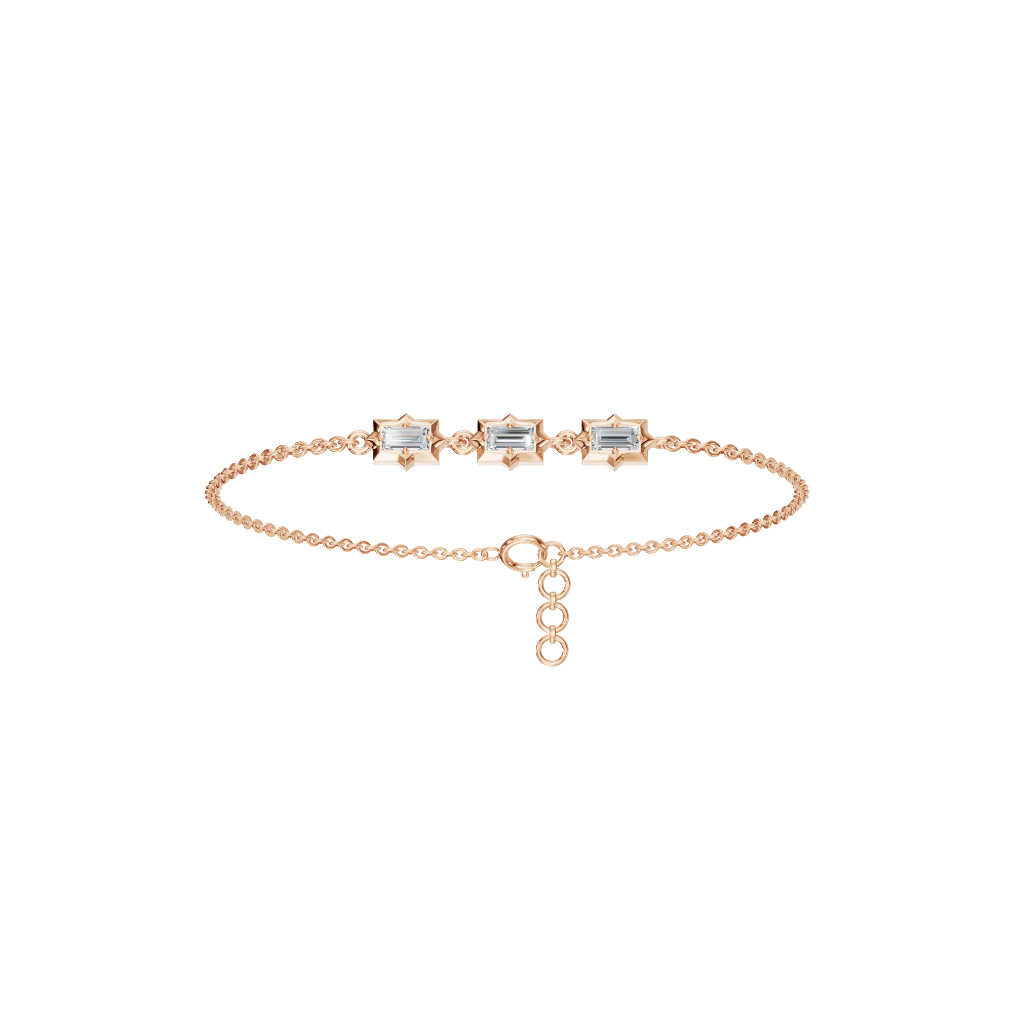 Éclat Emerald Diamond Tennis Bracelet in Rose Gold | Lab Grown Diamond | Roomy's Jewelery