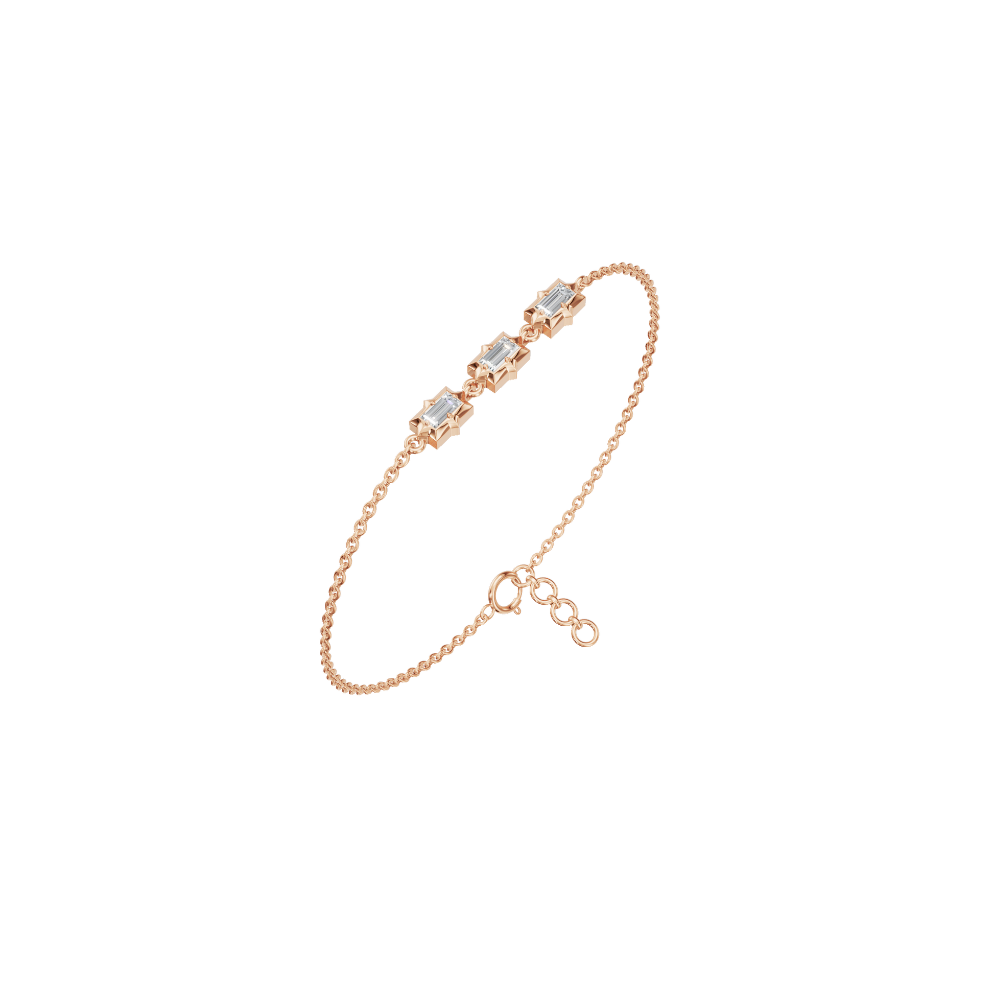Eclat Emerald Diamond Tennis Bracelet | Lab Grown | Rose Gold | Roomy's Jewellery