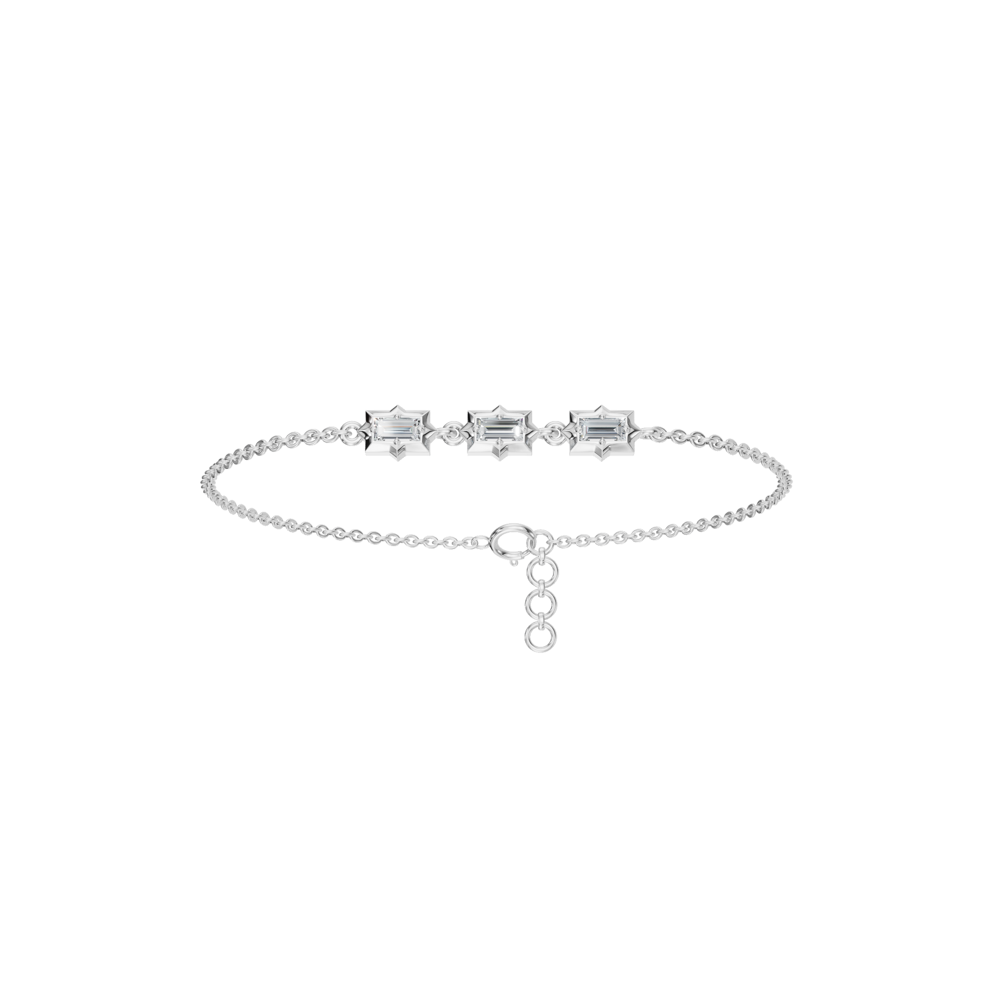 Eclat Emerald Diamond Tennis Bracelet | Lab Grown | White Gold | Roomy's Jewellery