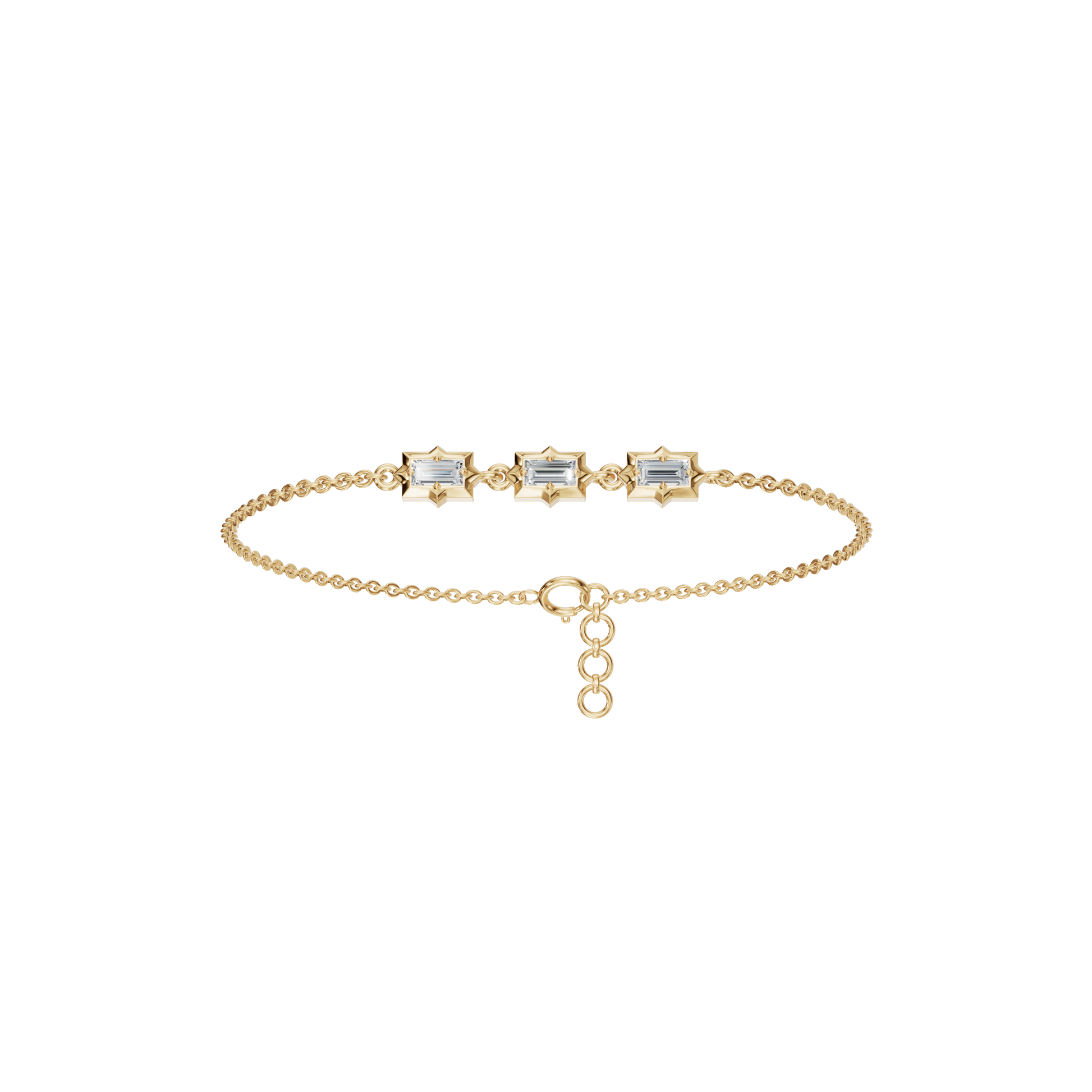 Eclat Emerald Diamond Tennis Bracelet | Lab Grown | Yellow Gold | Roomy's Jewellery