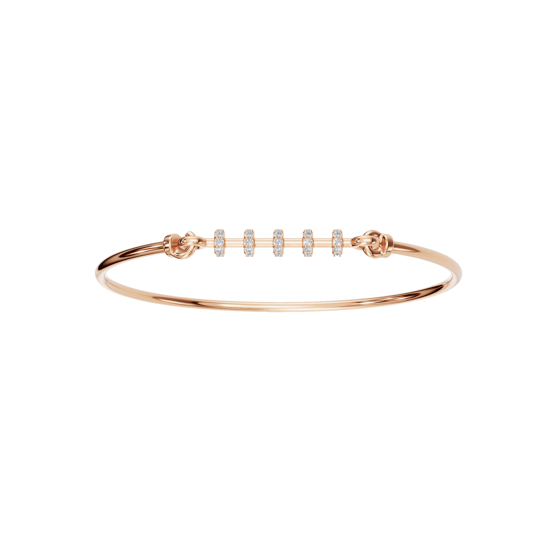 Nuage Round Diamond Tennis Bracelet | Lab Grown | Rose Gold | Roomy's Jewellery