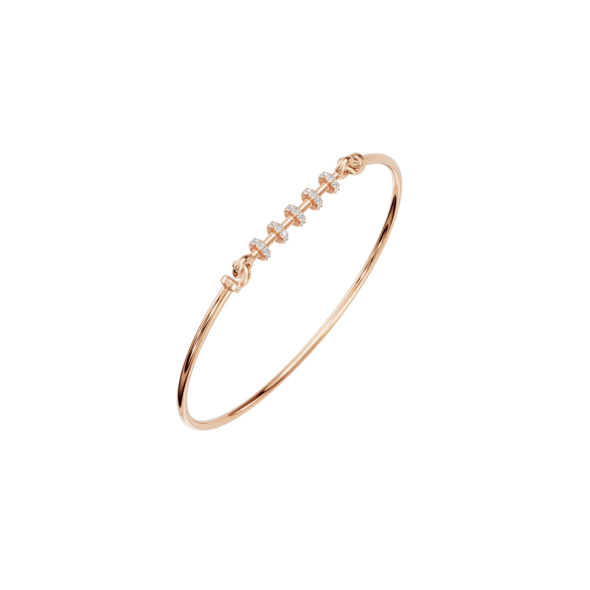 Nuage Round Diamond Tennis Bracelet | Lab Grown | Rose Gold | Roomy's Jewellery