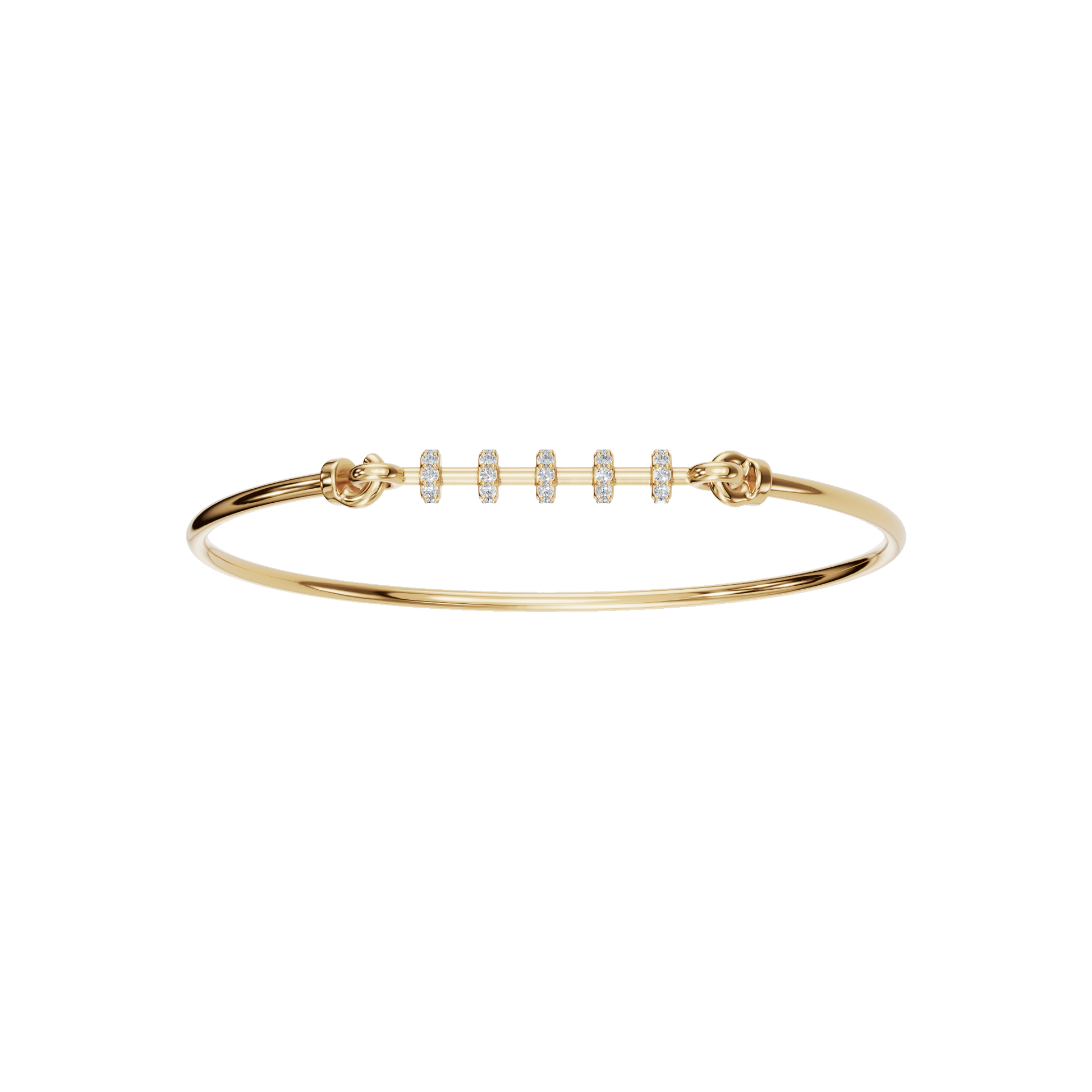 Nuage Round Diamond Tennis Bracelet in Yellow Gold | Lab Grown Diamond | Roomy's Jewelery