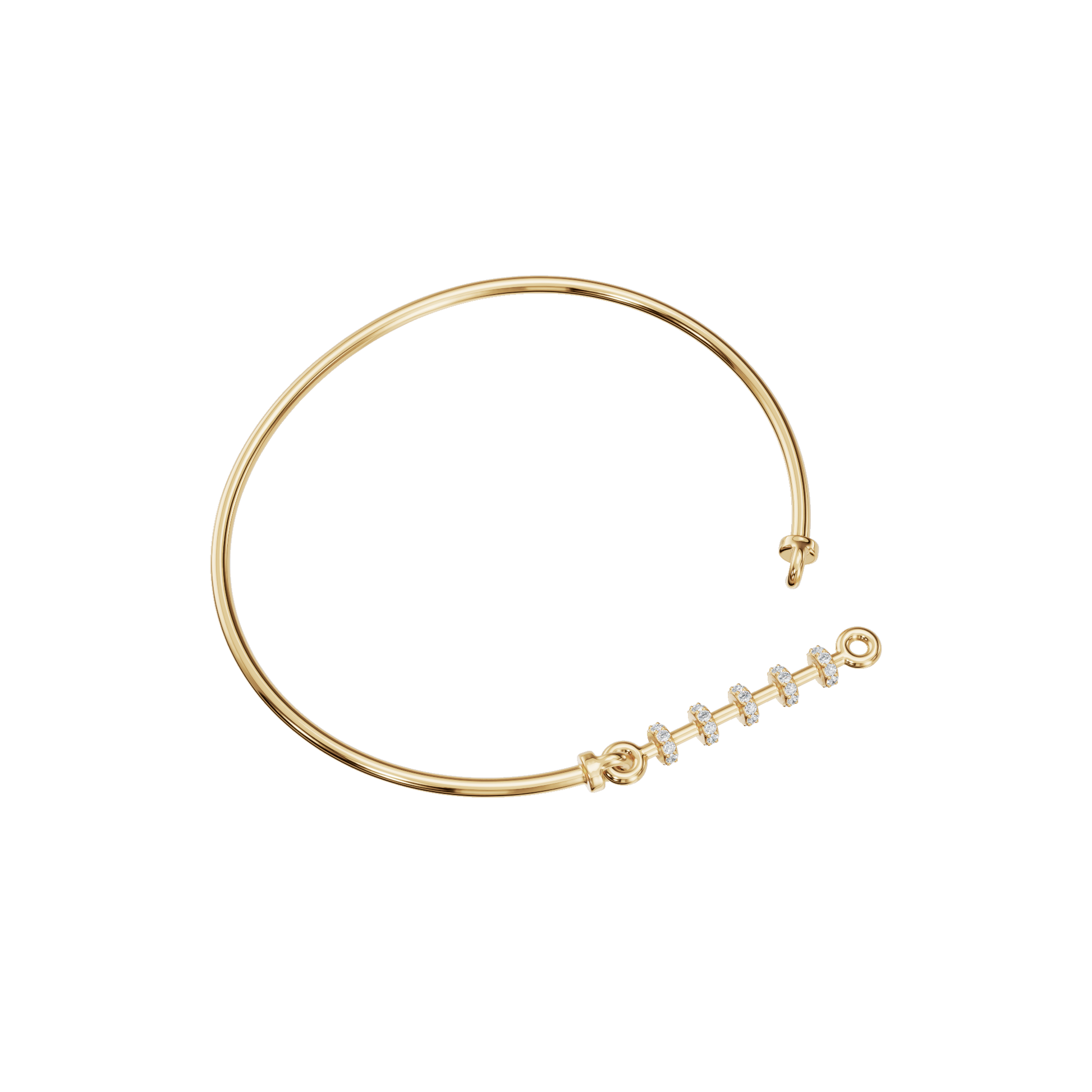 Nuage Round Diamond Tennis Bracelet | Lab Grown | Yellow Gold | Roomy's Jewellery