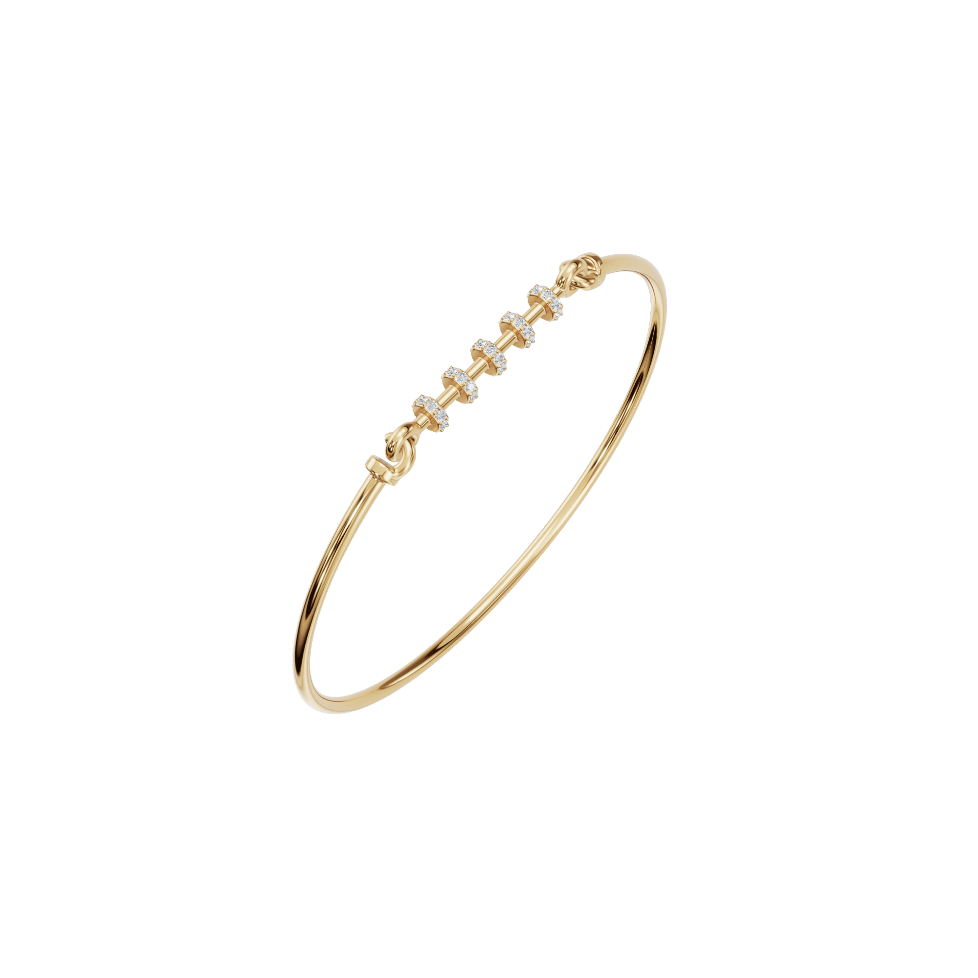 Nuage Round Diamond Tennis Bracelet | Lab Grown | Yellow Gold | Roomy's Jewellery