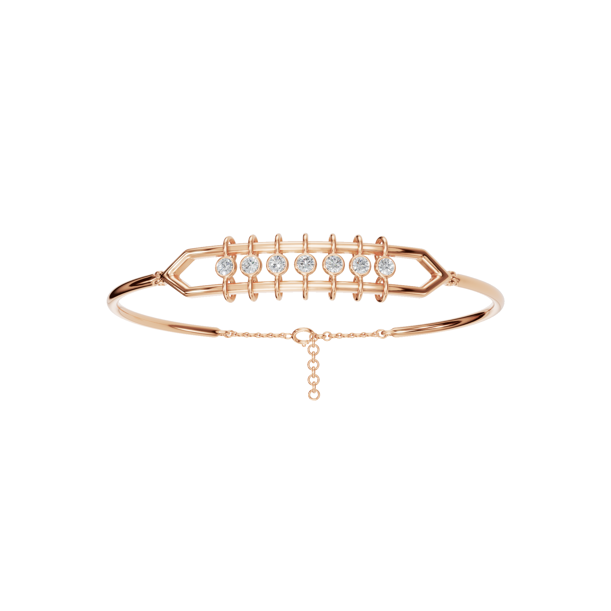 Céleste Round Diamond Tennis Bracelet in Rose Gold | Lab Grown Diamond | Roomy's Jewelery
