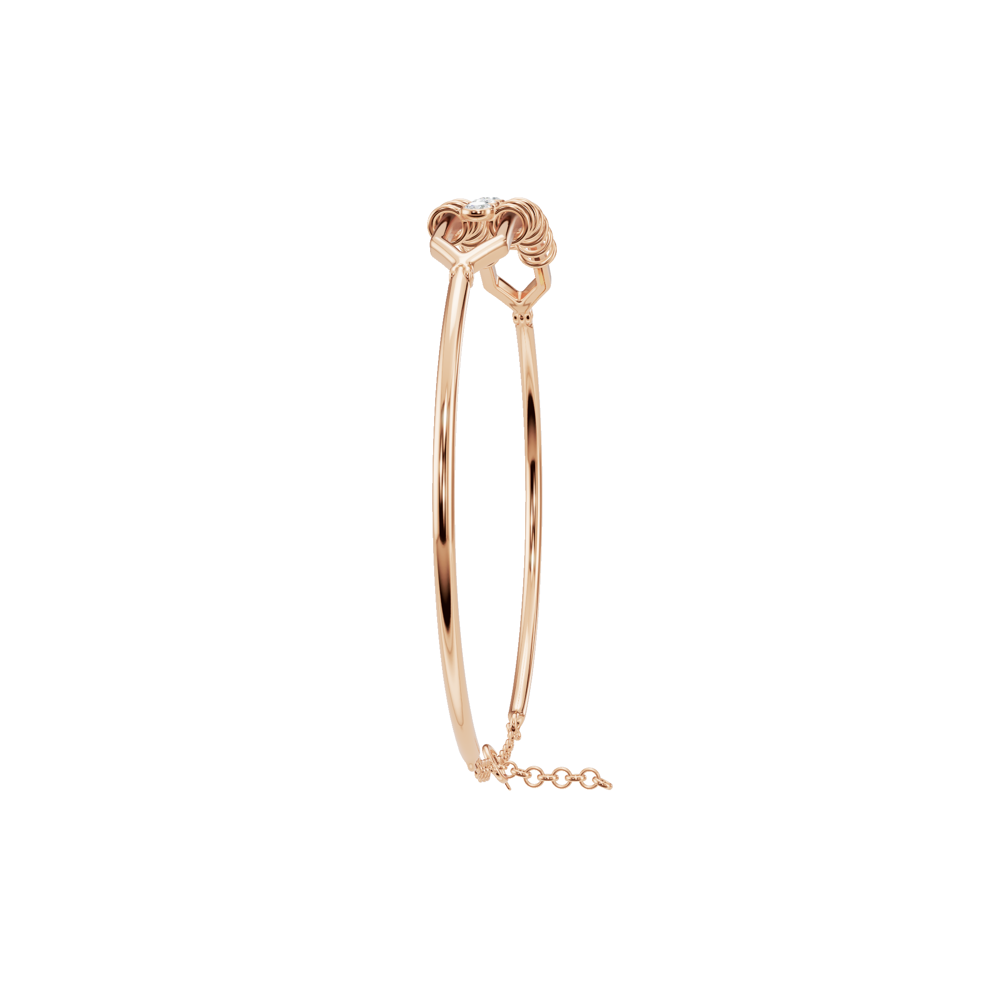 Celeste Round Diamond Tennis Bracelet | Lab Grown | Rose Gold | Roomy's Jewellery