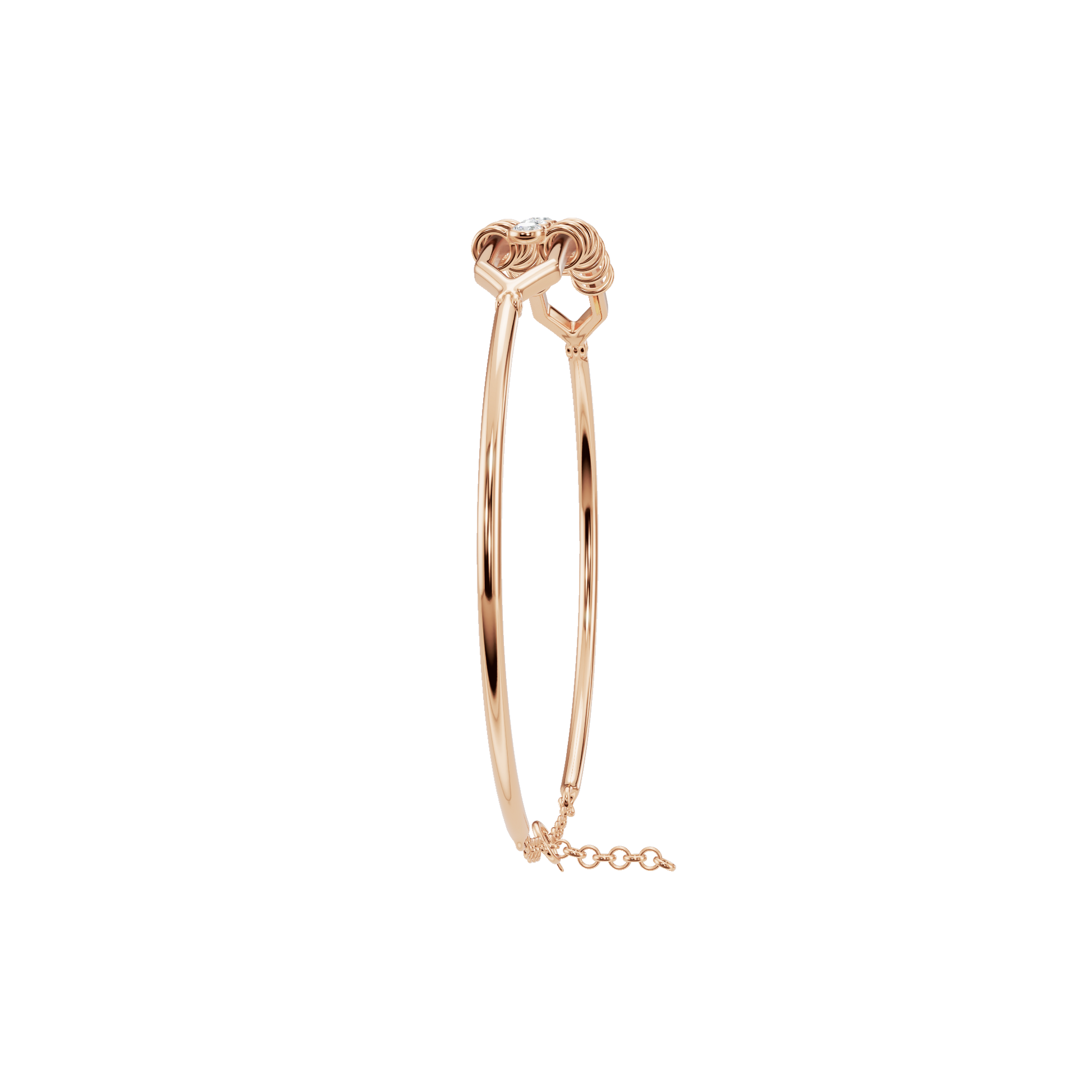 Celeste Round Diamond Tennis Bracelet | Lab Grown | Rose Gold | Roomy's Jewellery