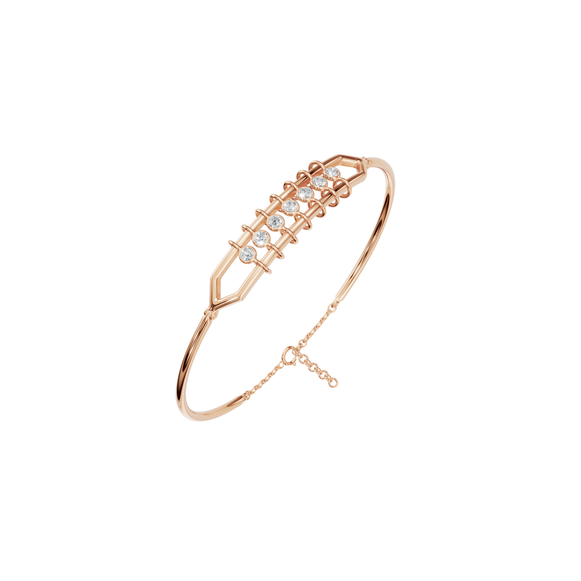 Celeste Round Diamond Tennis Bracelet | Lab Grown | Rose Gold | Roomy's Jewellery