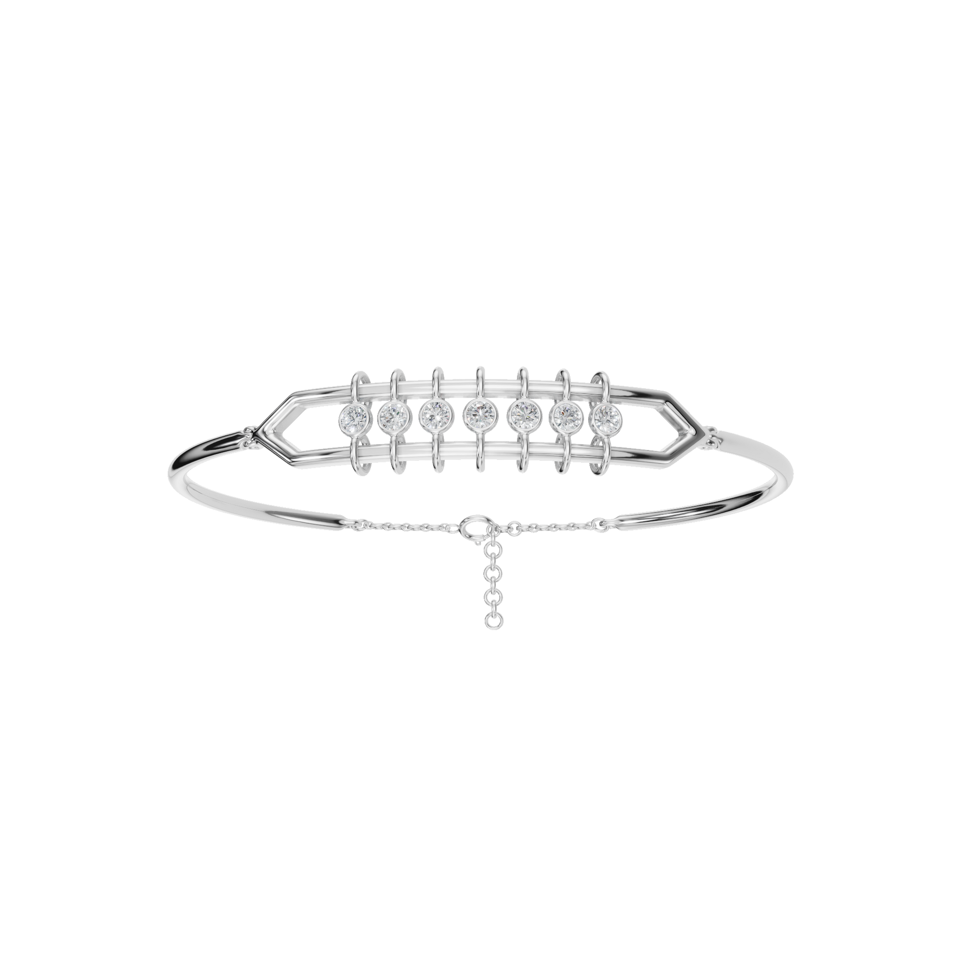 Celeste Round Diamond Tennis Bracelet | Lab Grown | White Gold | Roomy's Jewellery