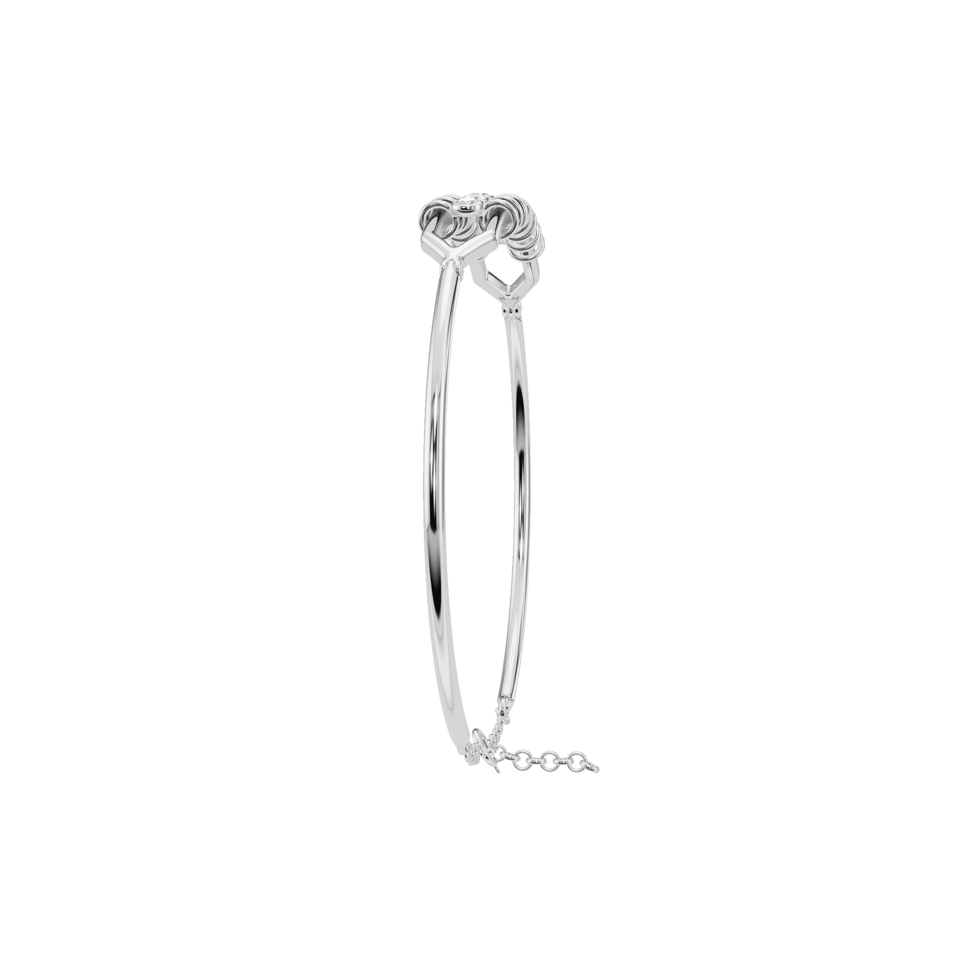 Celeste Round Diamond Tennis Bracelet | Lab Grown | White Gold | Roomy's Jewellery
