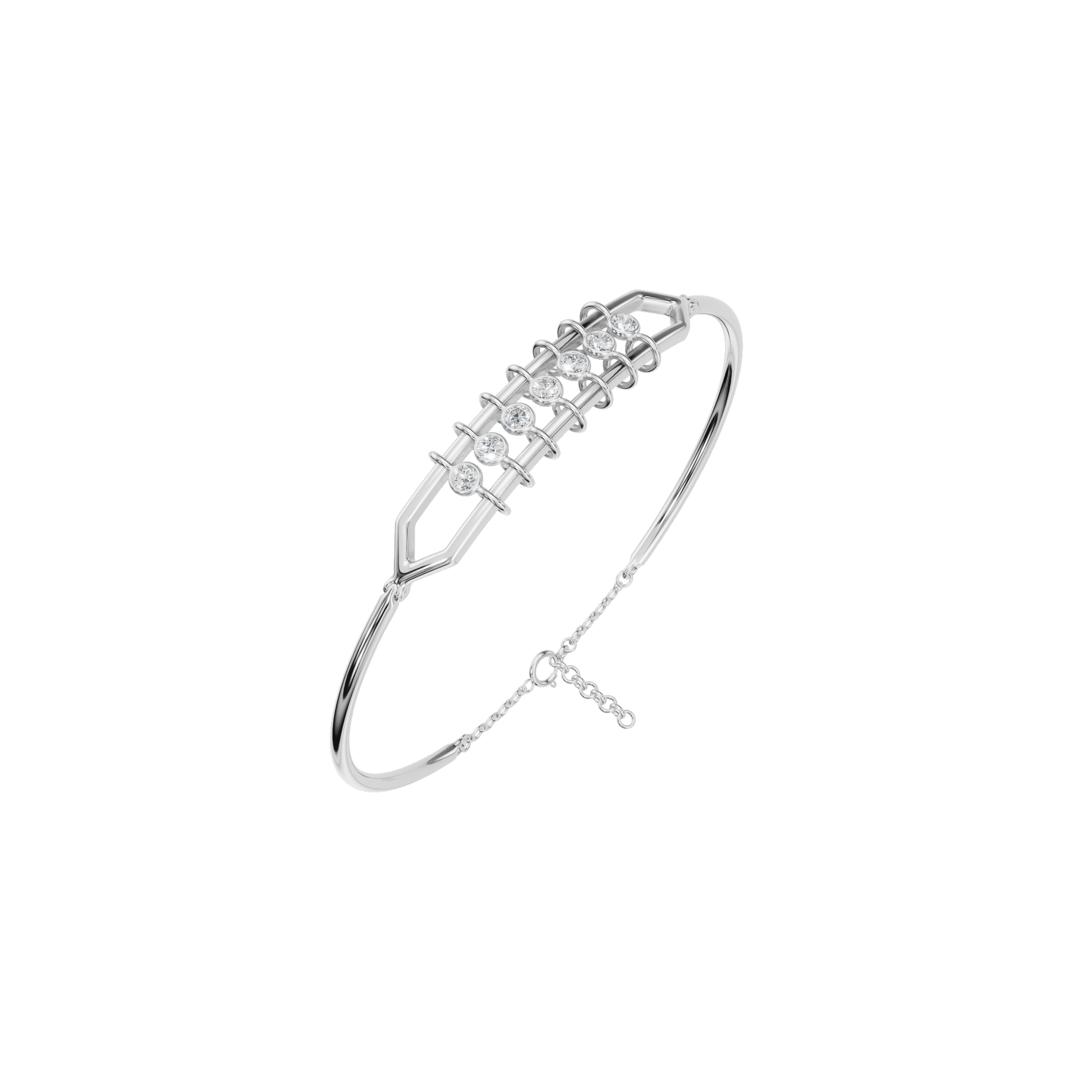 Celeste Round Diamond Tennis Bracelet | Lab Grown | White Gold | Roomy's Jewellery