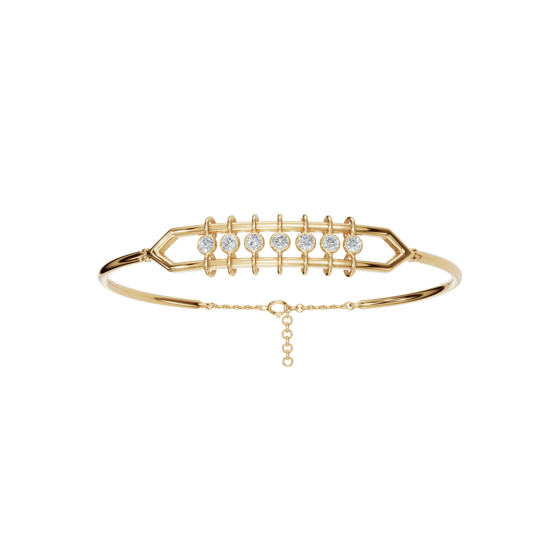 Celeste Round Diamond Tennis Bracelet | Lab Grown | Yellow Gold | Roomy's Jewellery