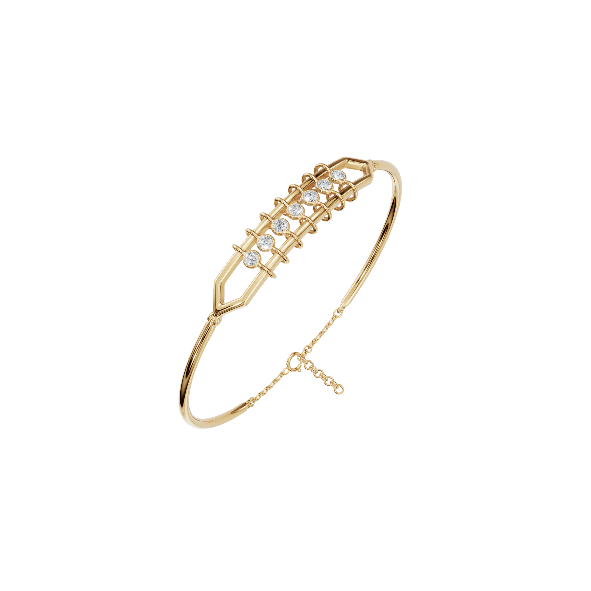 Celeste Round Diamond Tennis Bracelet | Lab Grown | Yellow Gold | Roomy's Jewellery