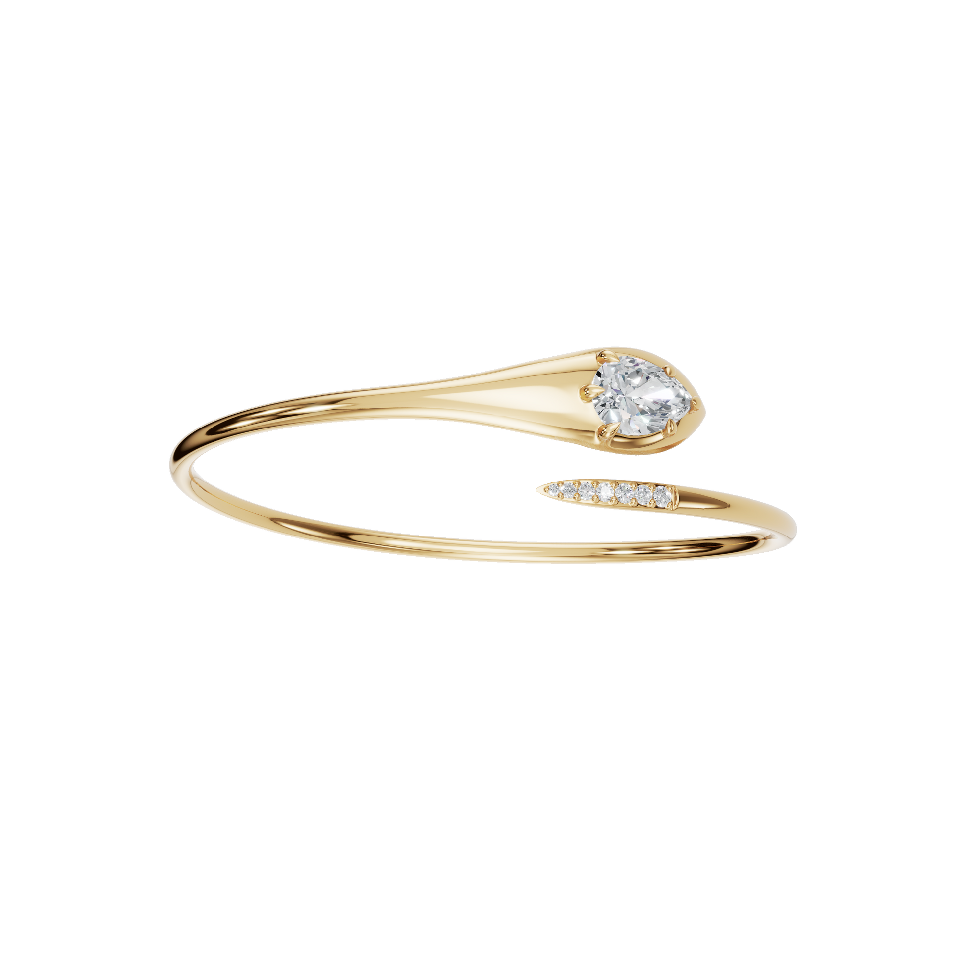 Lumière Pear Diamond Tennis Bracelet in Yellow Gold | Lab Grown Diamond | Roomy's Jewelery