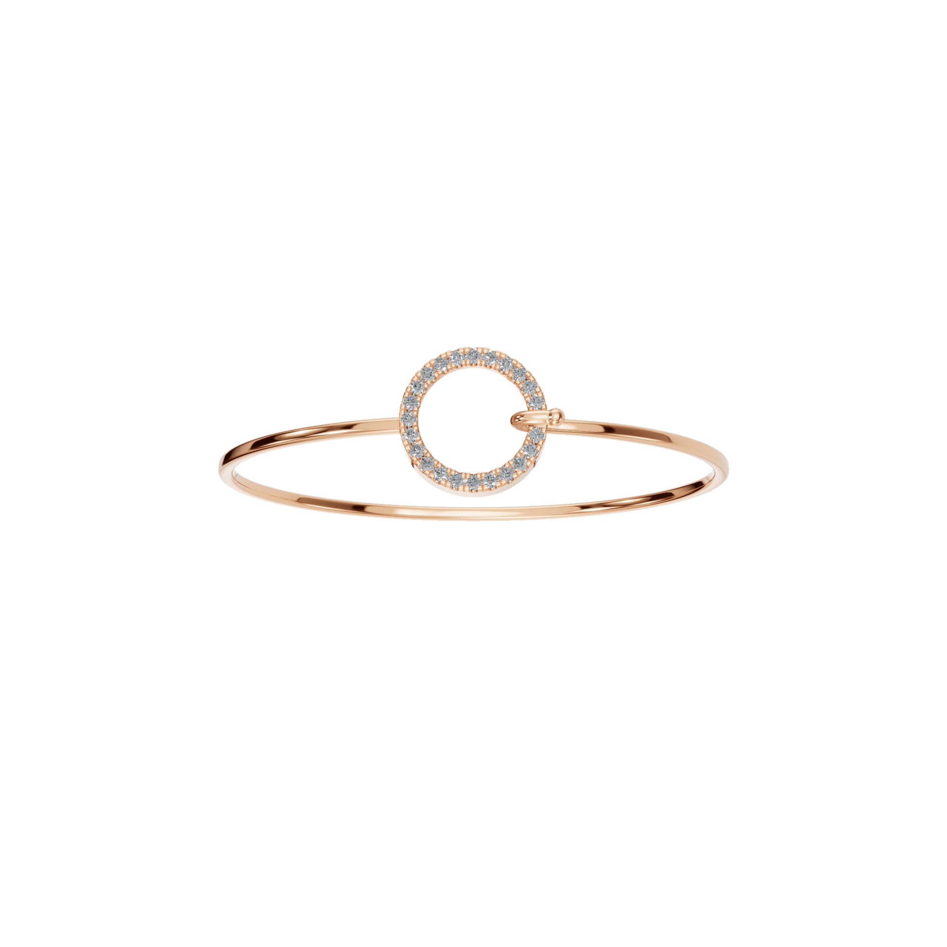 Riviere Round Diamond Tennis Bracelet | Lab Grown | Rose Gold | Roomy's Jewellery