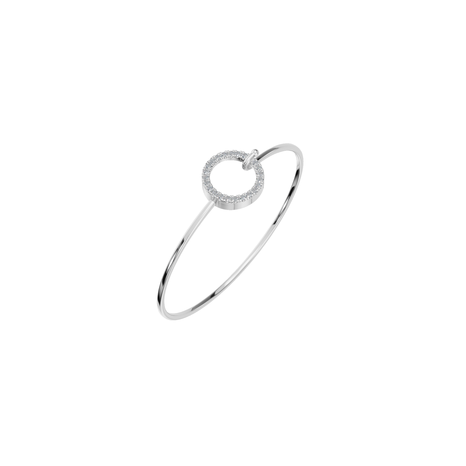 Riviere Round Diamond Tennis Bracelet | Lab Grown | White Gold | Roomy's Jewellery