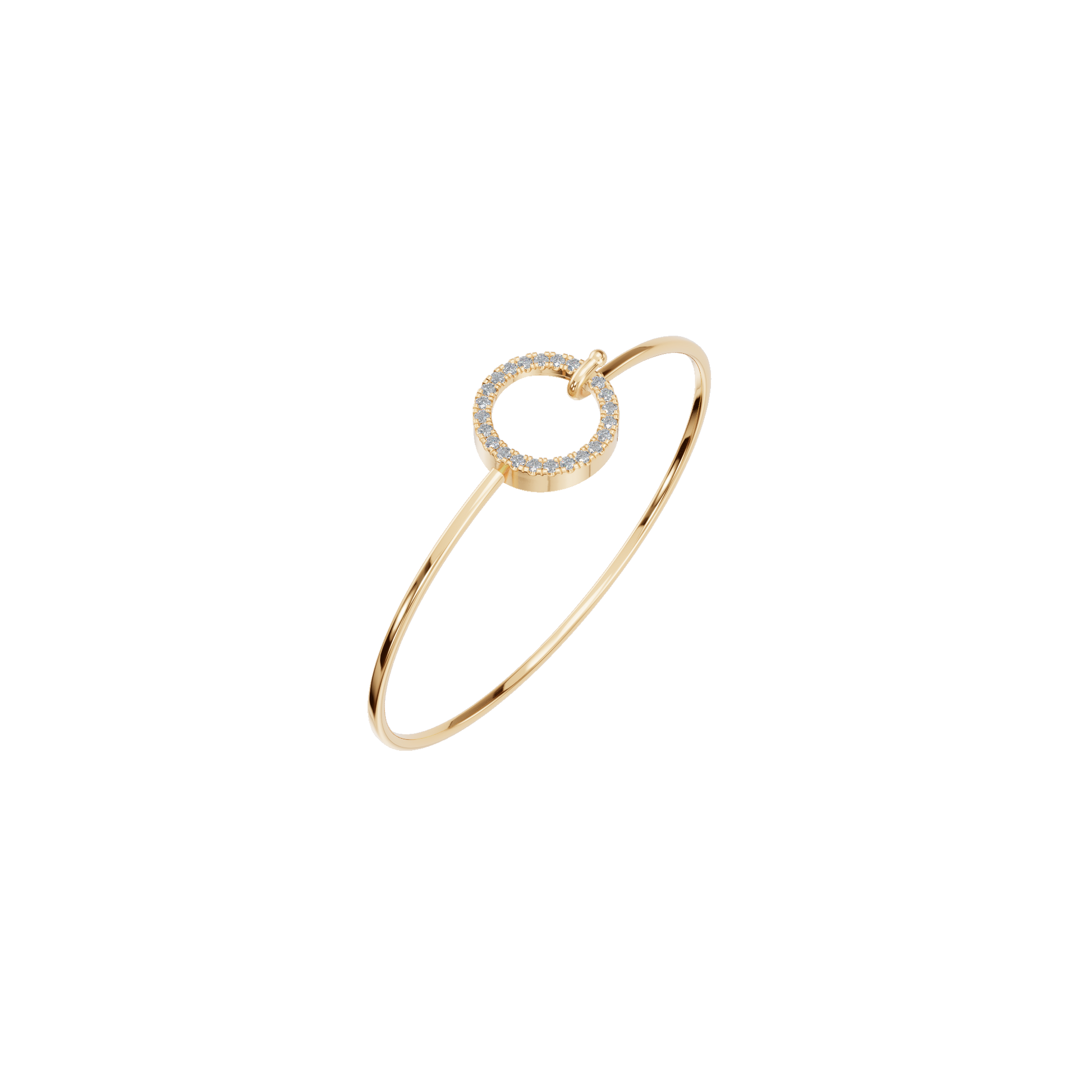 Riviere Round Diamond Tennis Bracelet | Lab Grown | Yellow Gold | Roomy's Jewellery
