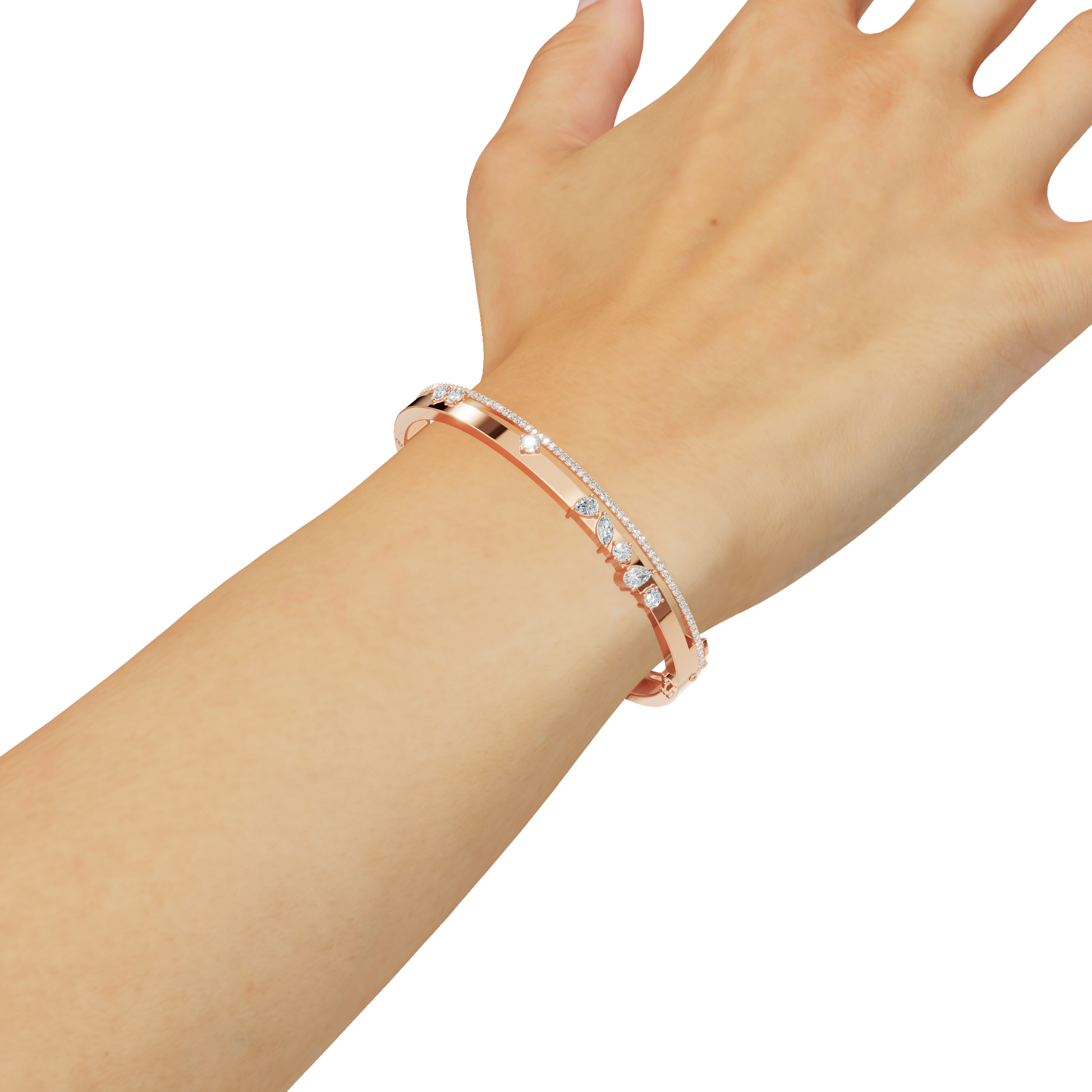 Prestige Round Diamond Tennis Bracelet | Lab Grown | Rose Gold | Roomy's Jewellery