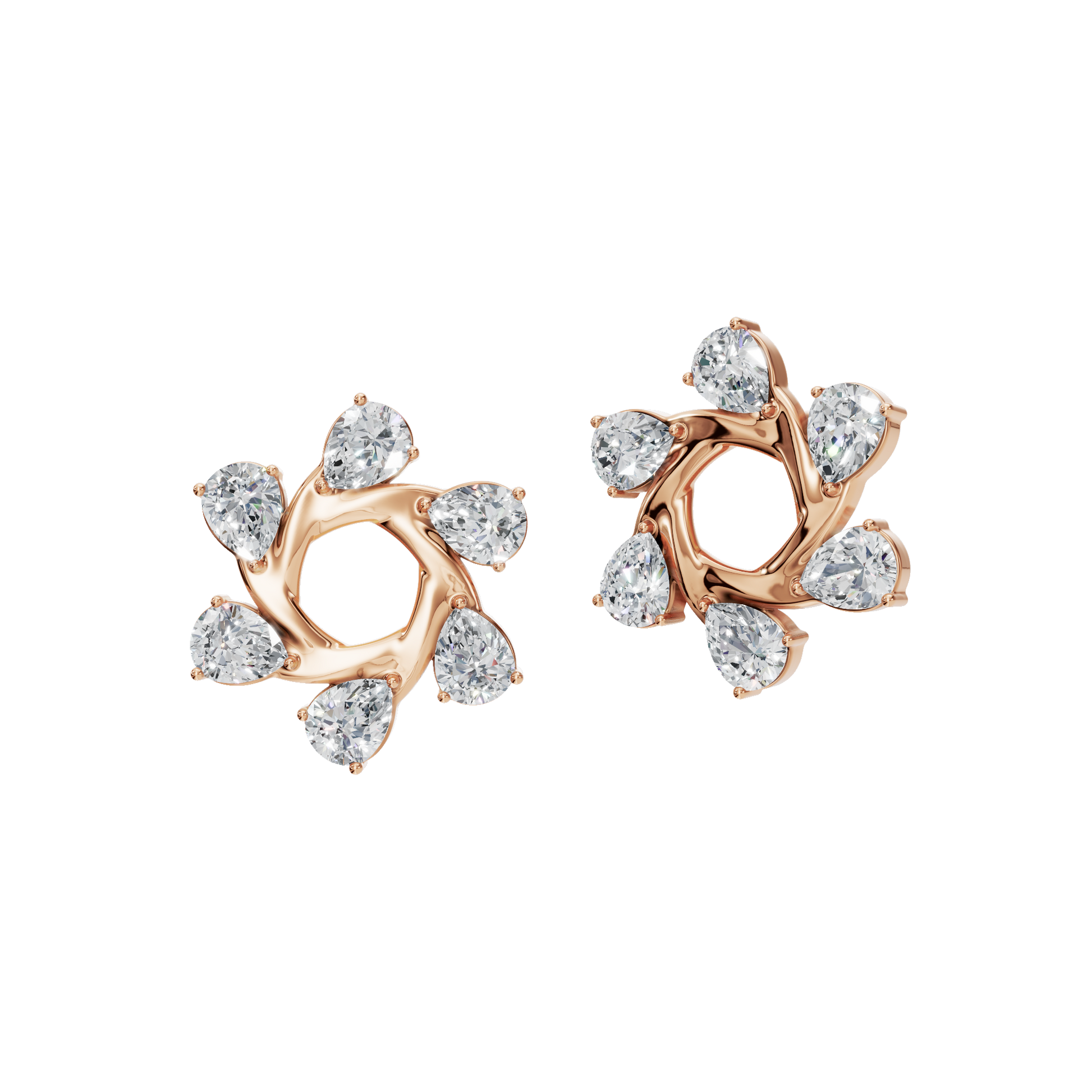 Starlight Portal Diamond Stud Earrings
