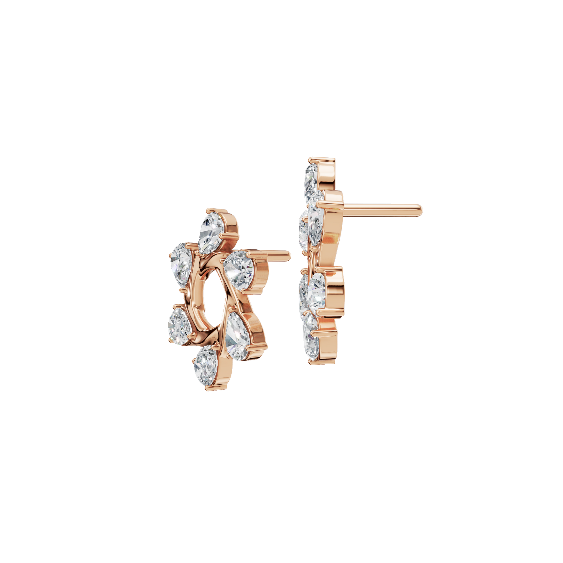 Starlight Portal Diamond Stud Earrings