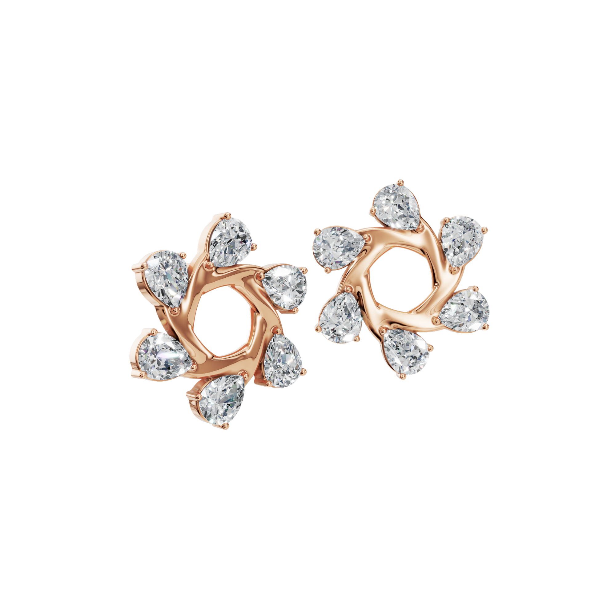 Starlight Portal Diamond Stud Earrings