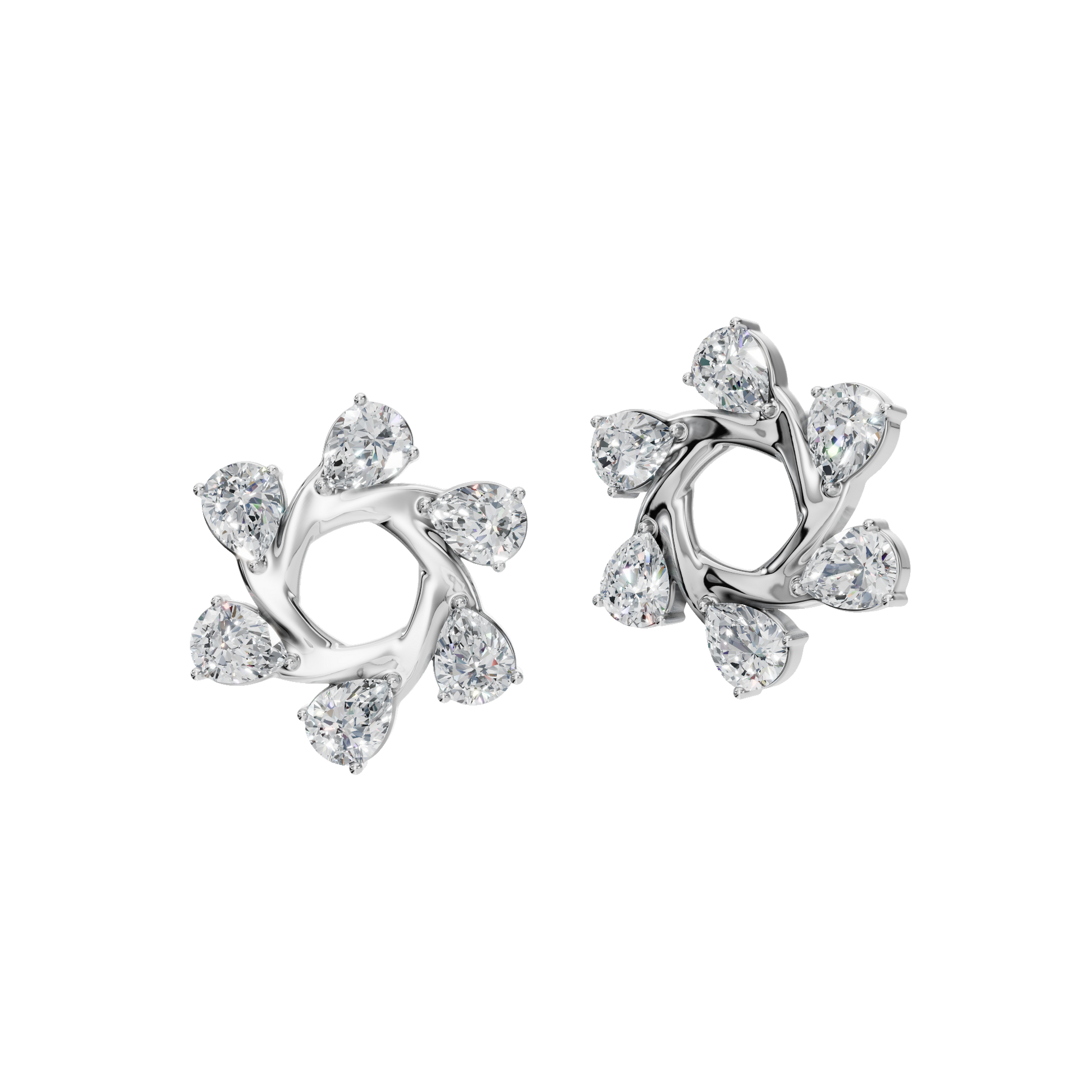 Starlight Portal Diamond Stud Earrings