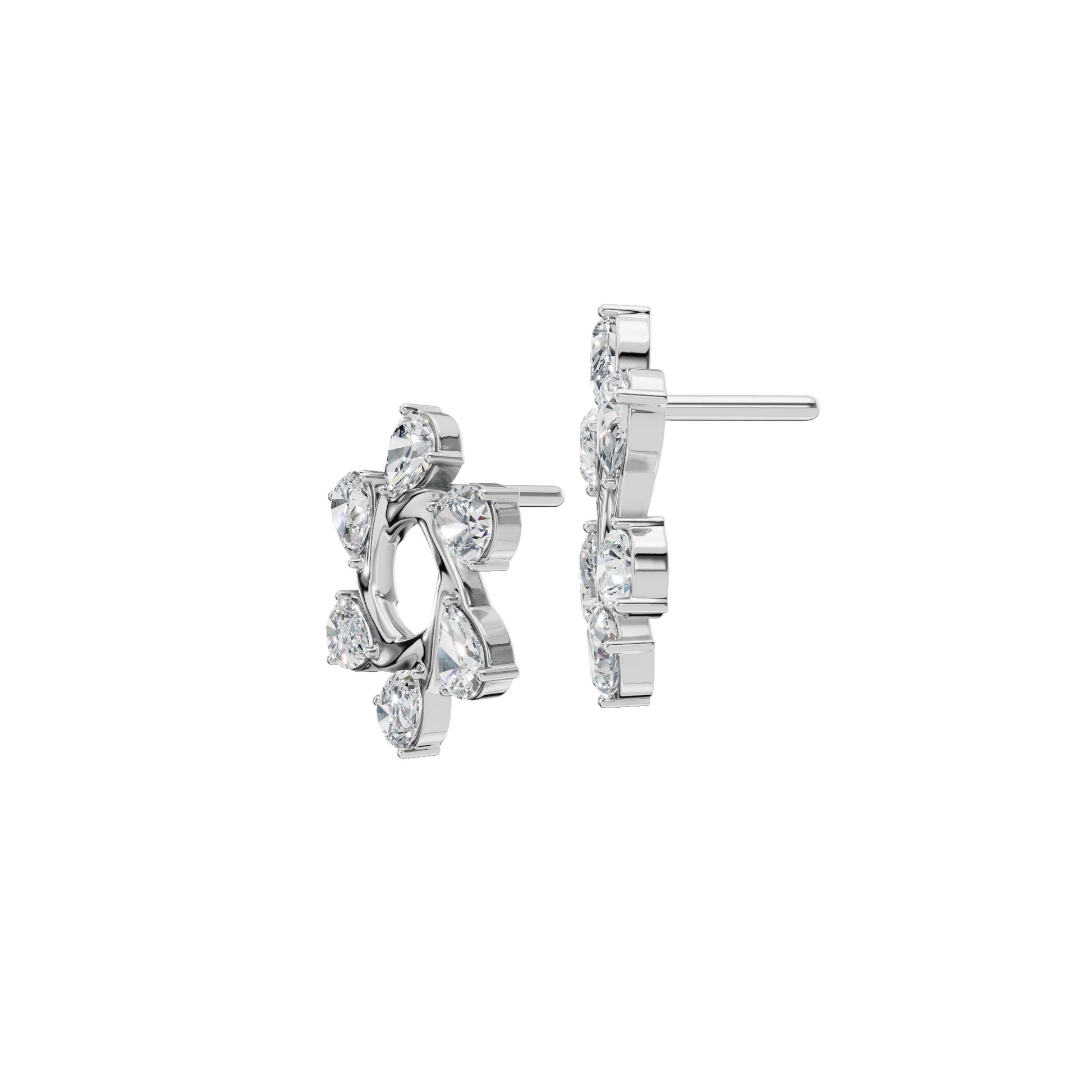 Starlight Portal Diamond Stud Earrings