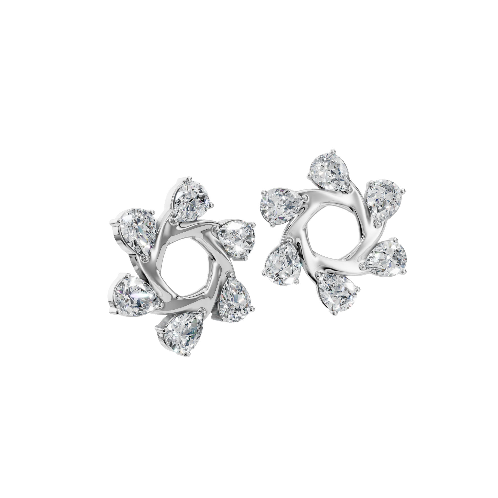 Starlight Portal Diamond Stud Earrings