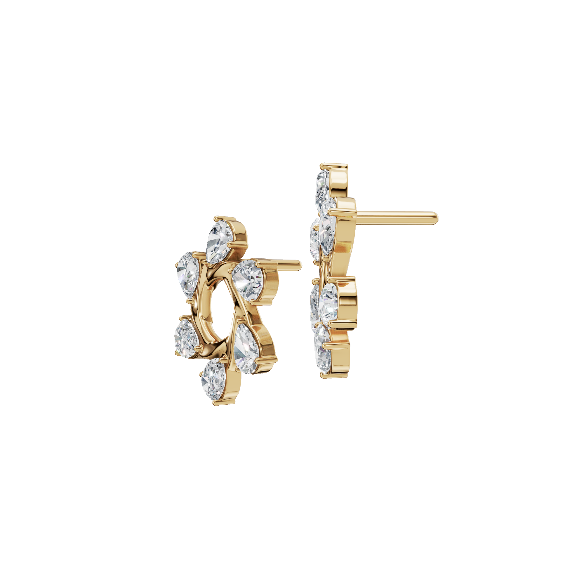 Starlight Portal Diamond Stud Earrings