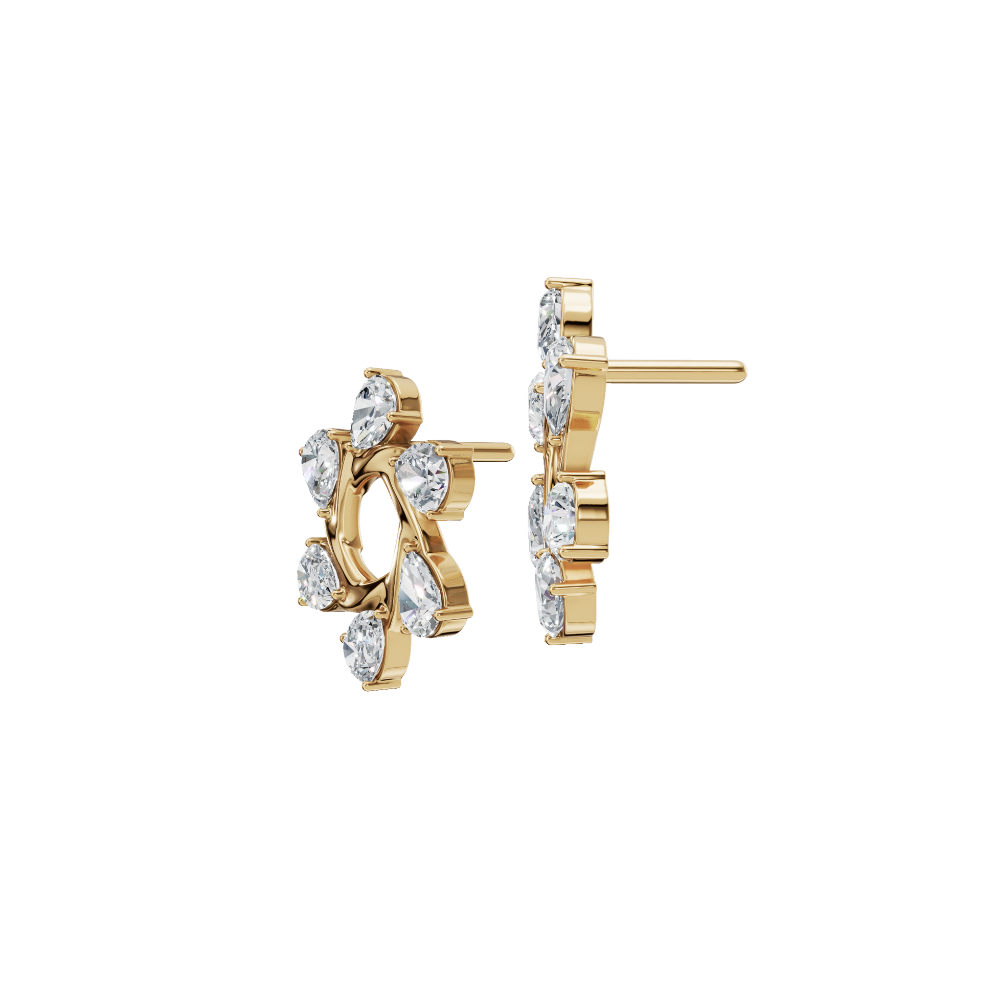 Starlight Portal Diamond Stud Earrings