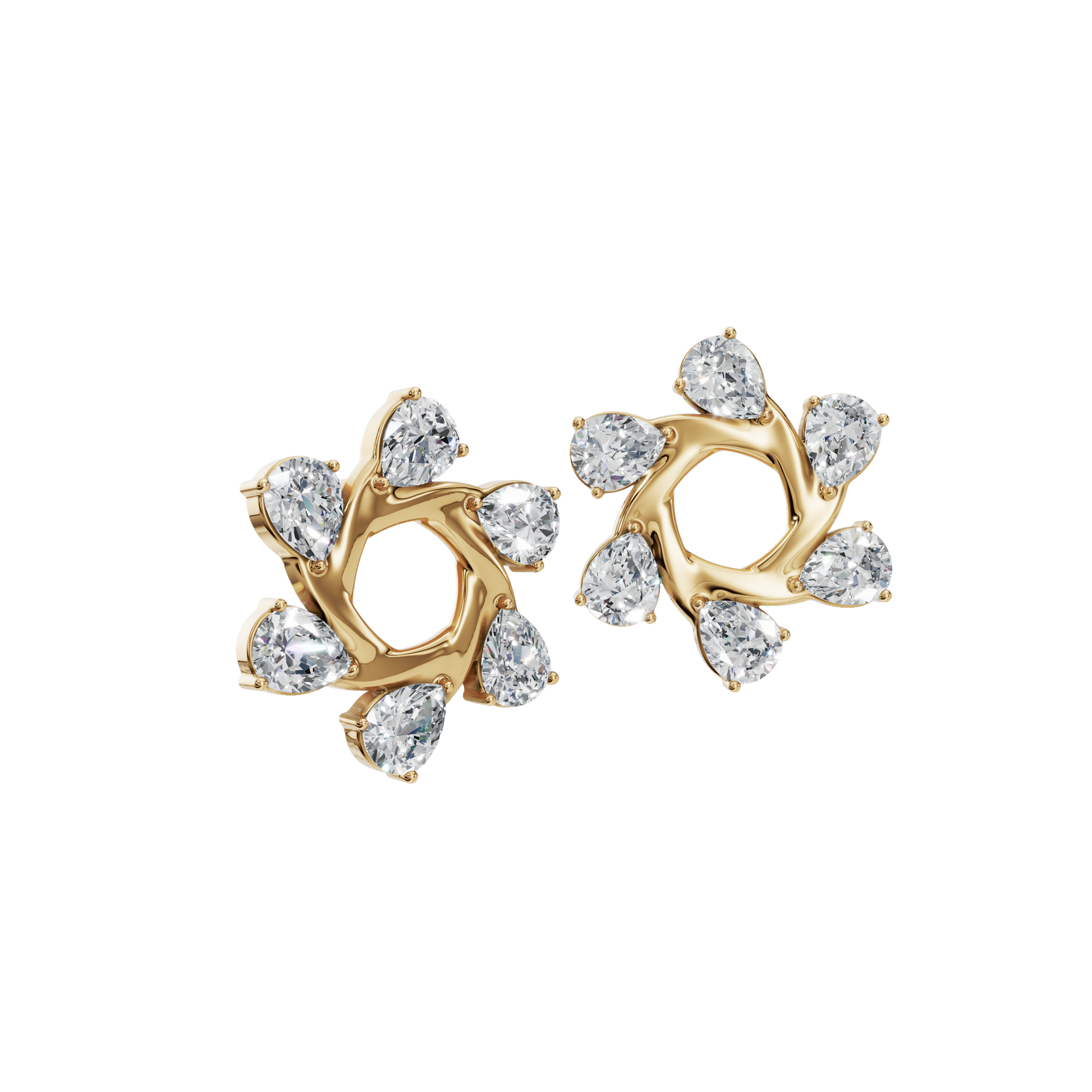 Starlight Portal Diamond Stud Earrings
