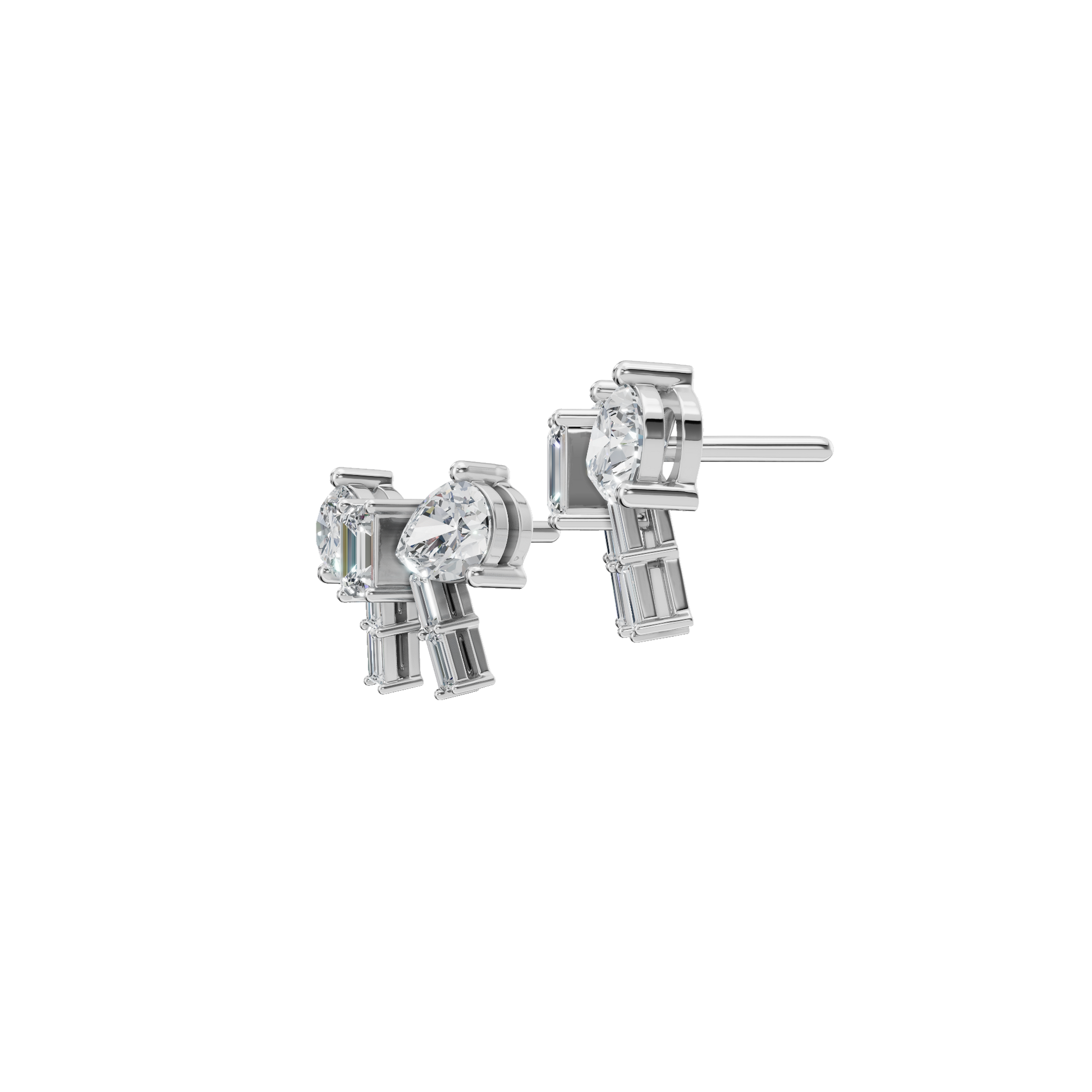 Diamond Bow Stud Earrings