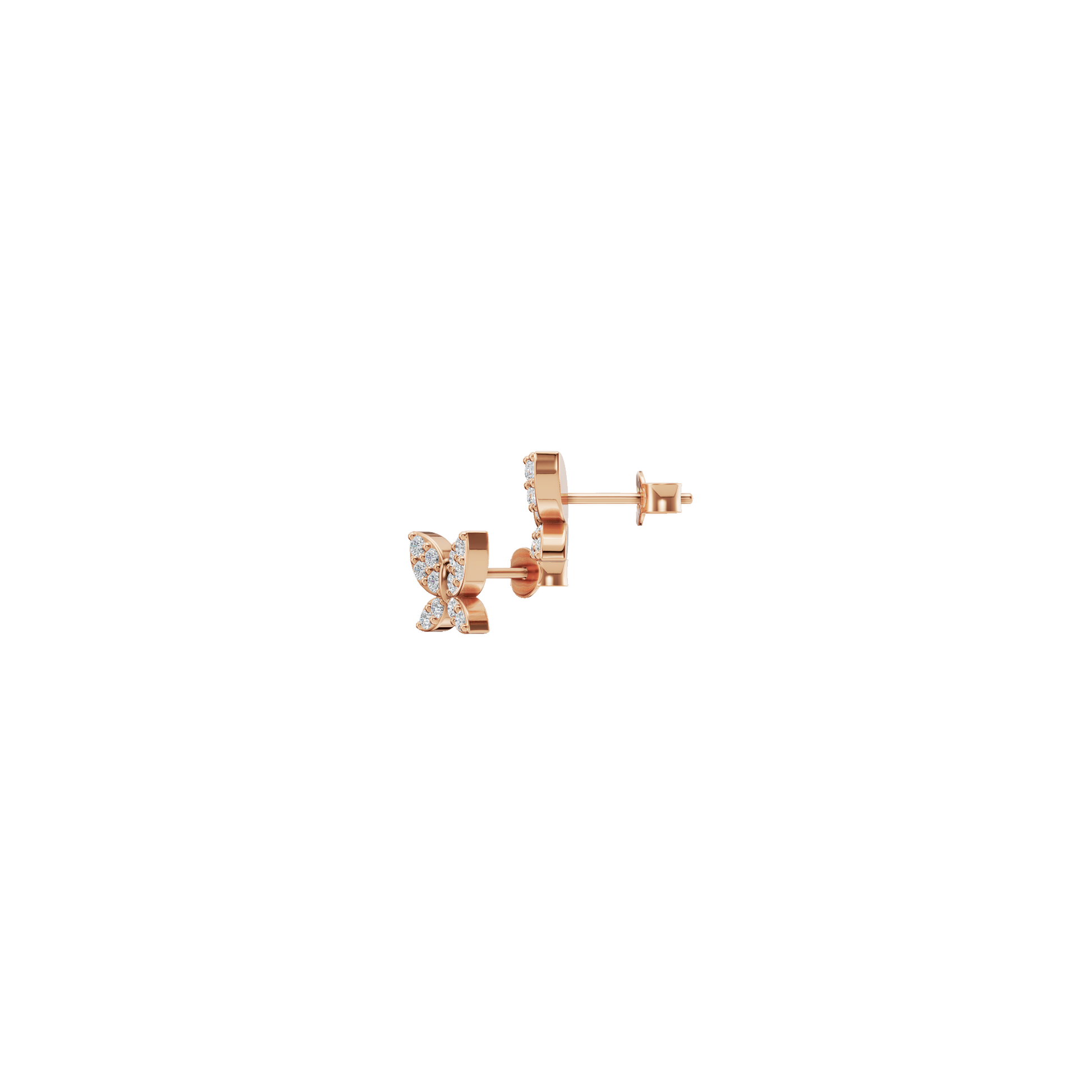 Butterfly Diamond Stud Earrings