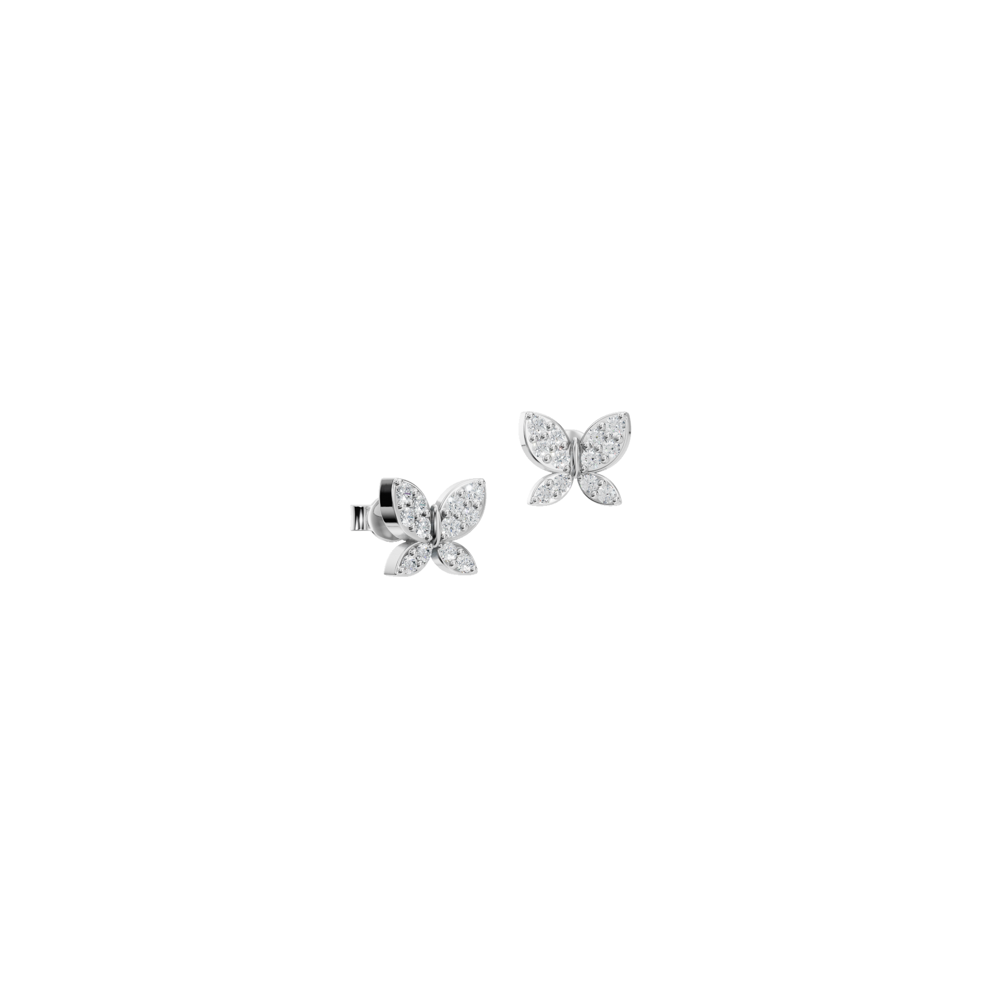 Butterfly Diamond Stud Earrings