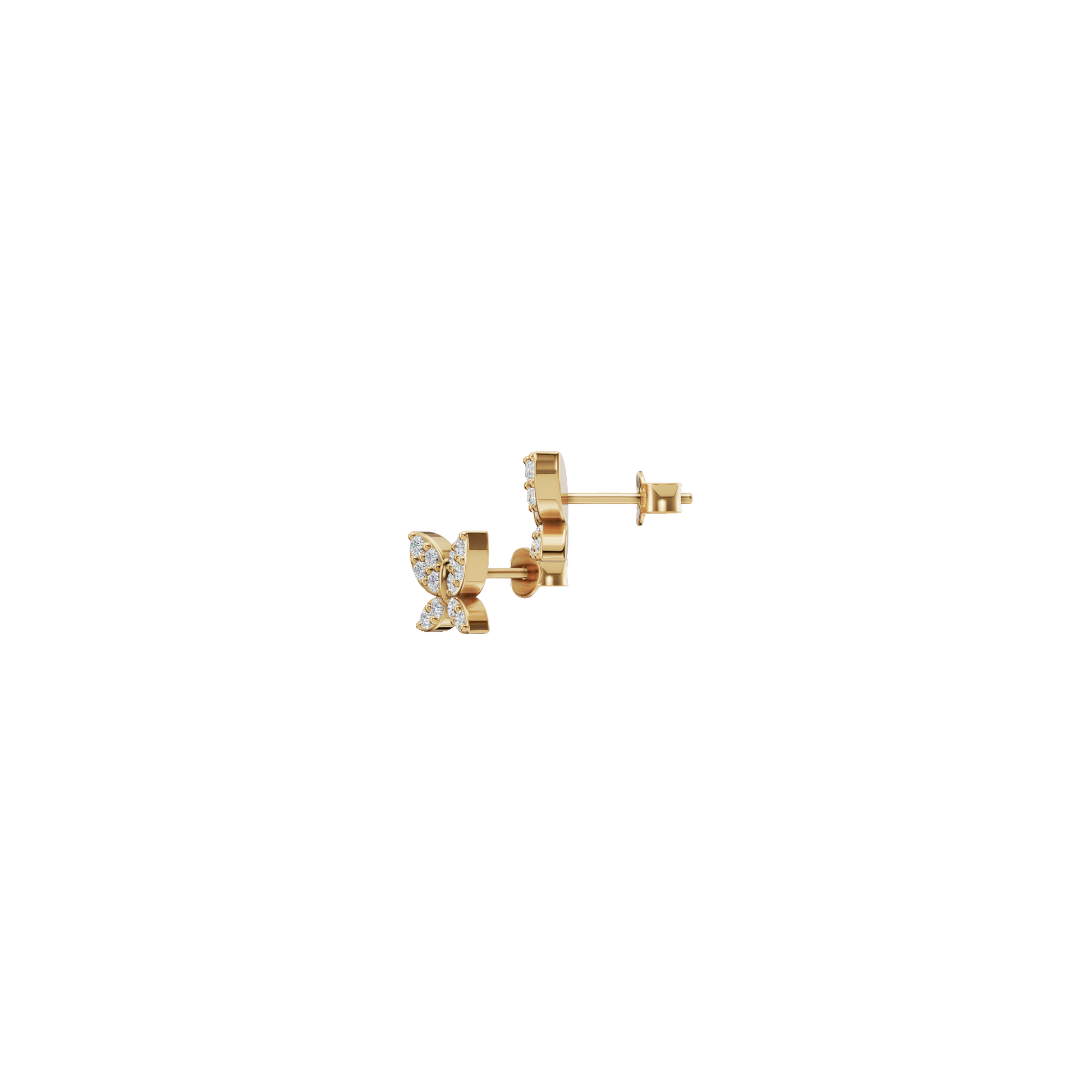 Butterfly Diamond Stud Earrings