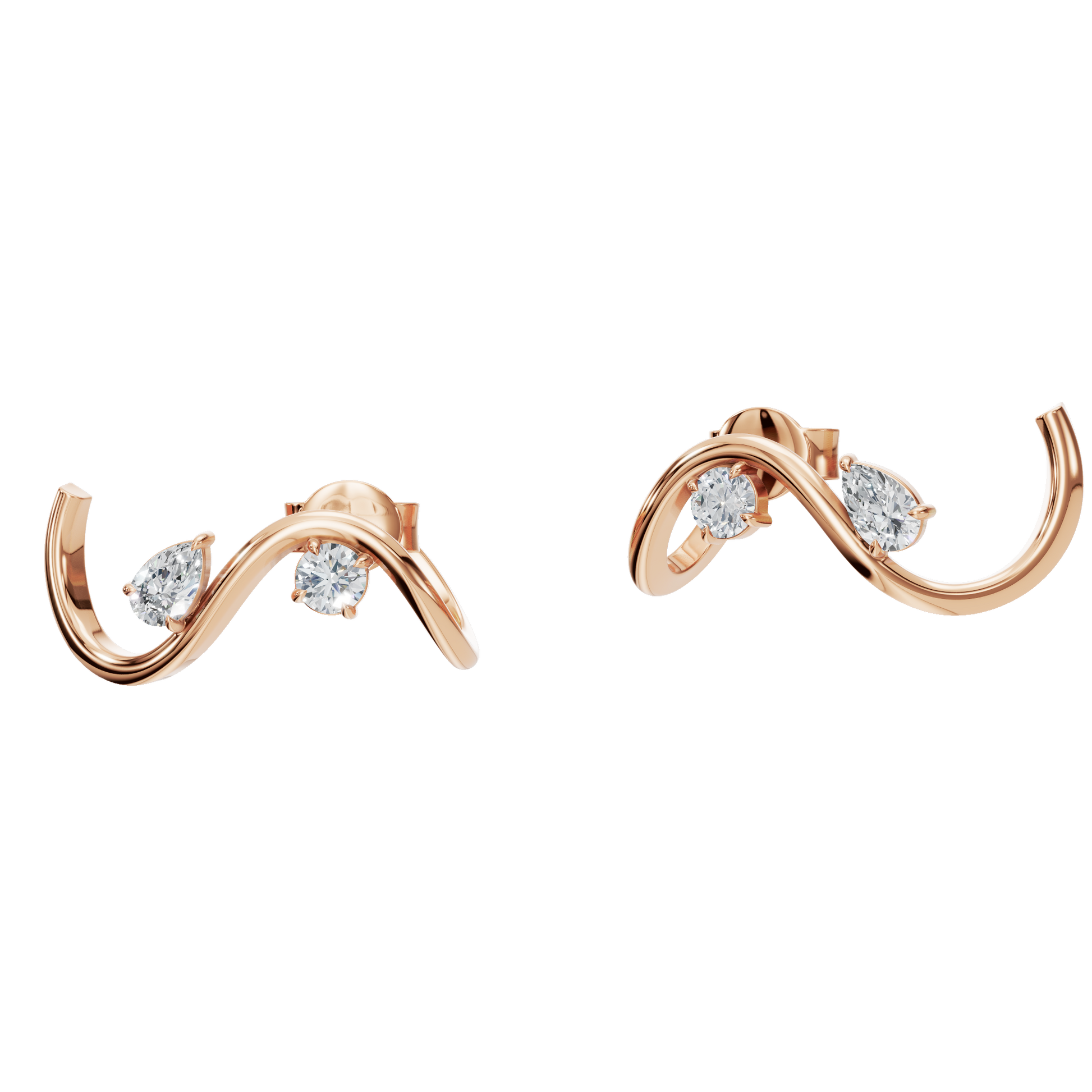 Serena Wave Hoop Earrings