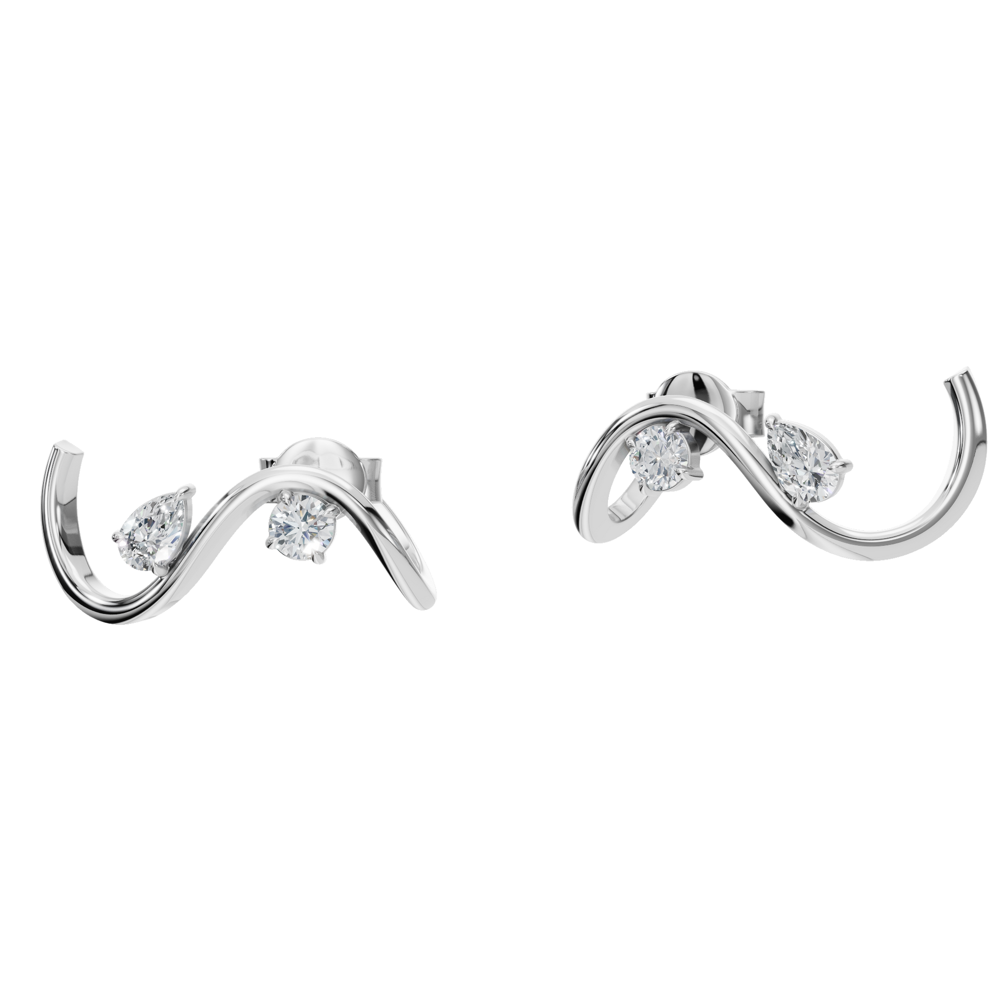 Serena Wave Hoop Earrings