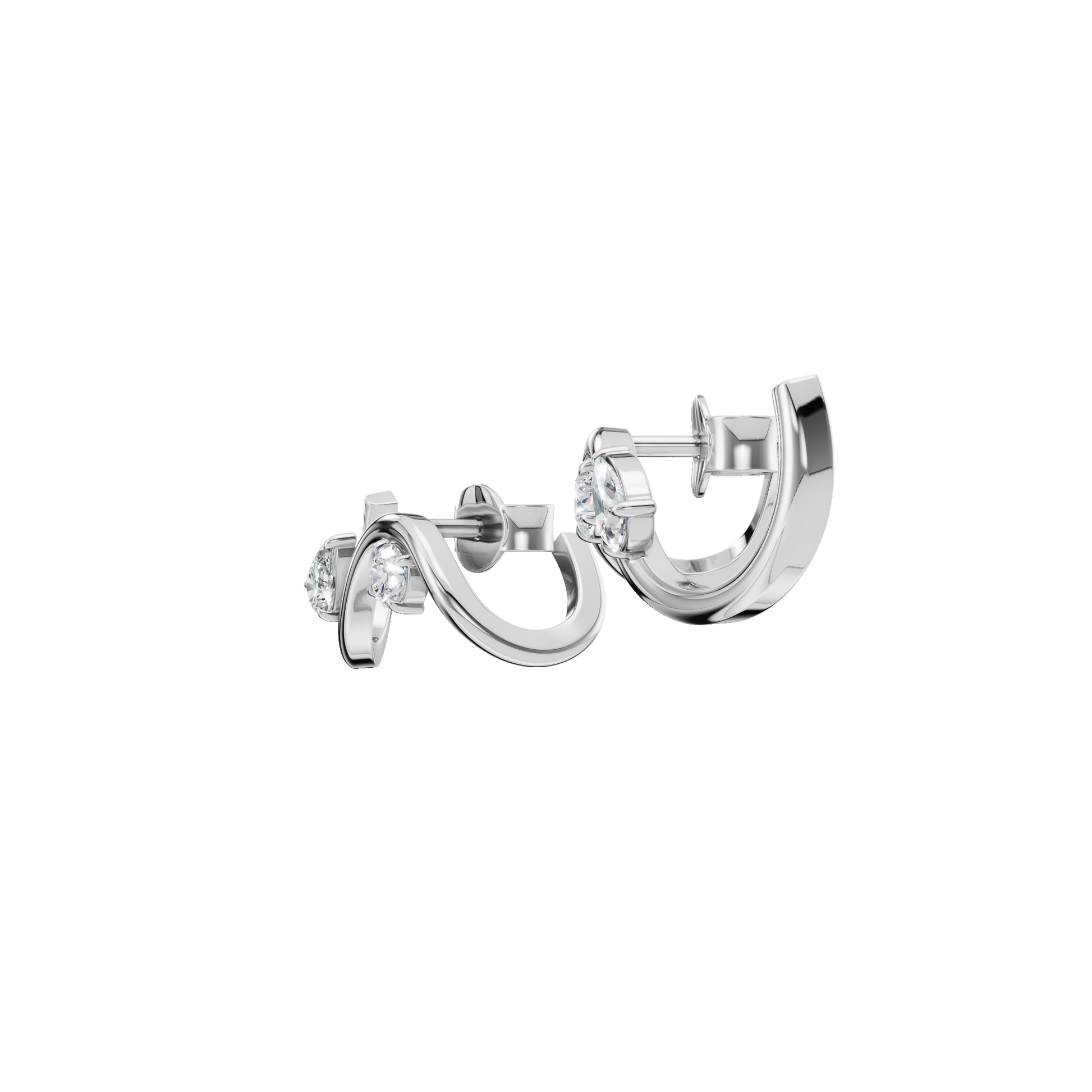 Serena Wave Hoop Earrings