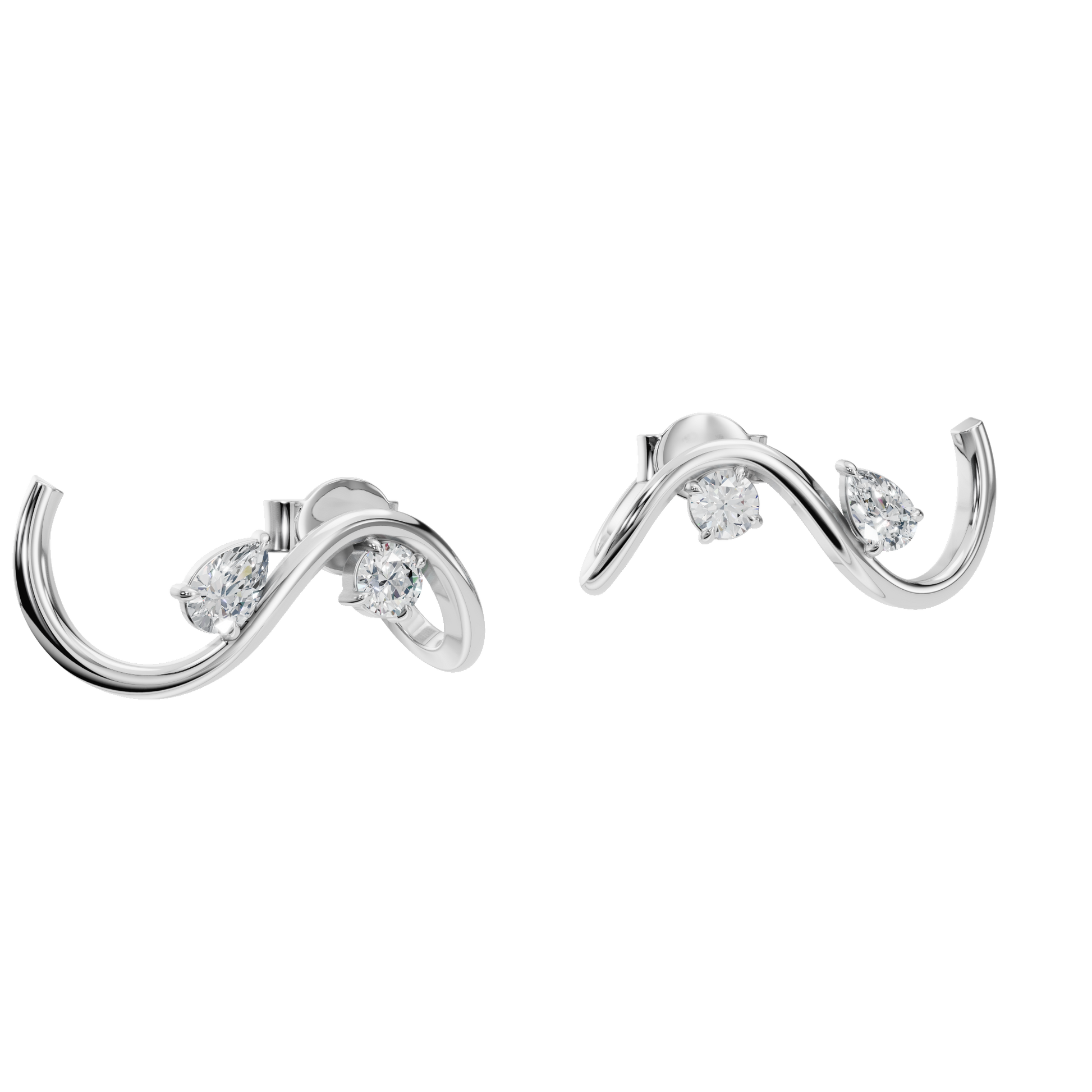 Serena Wave Hoop Earrings