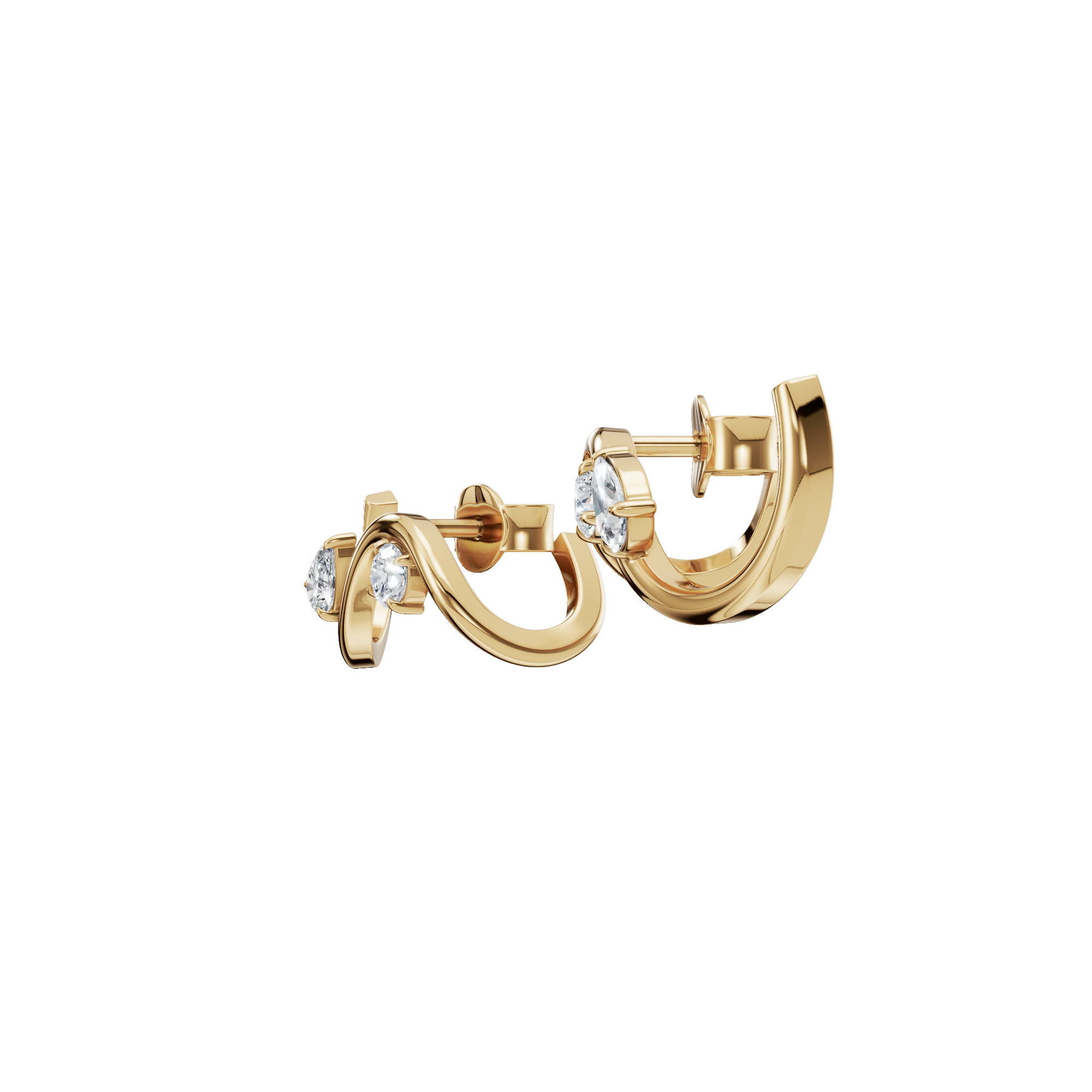 Serena Wave Hoop Earrings