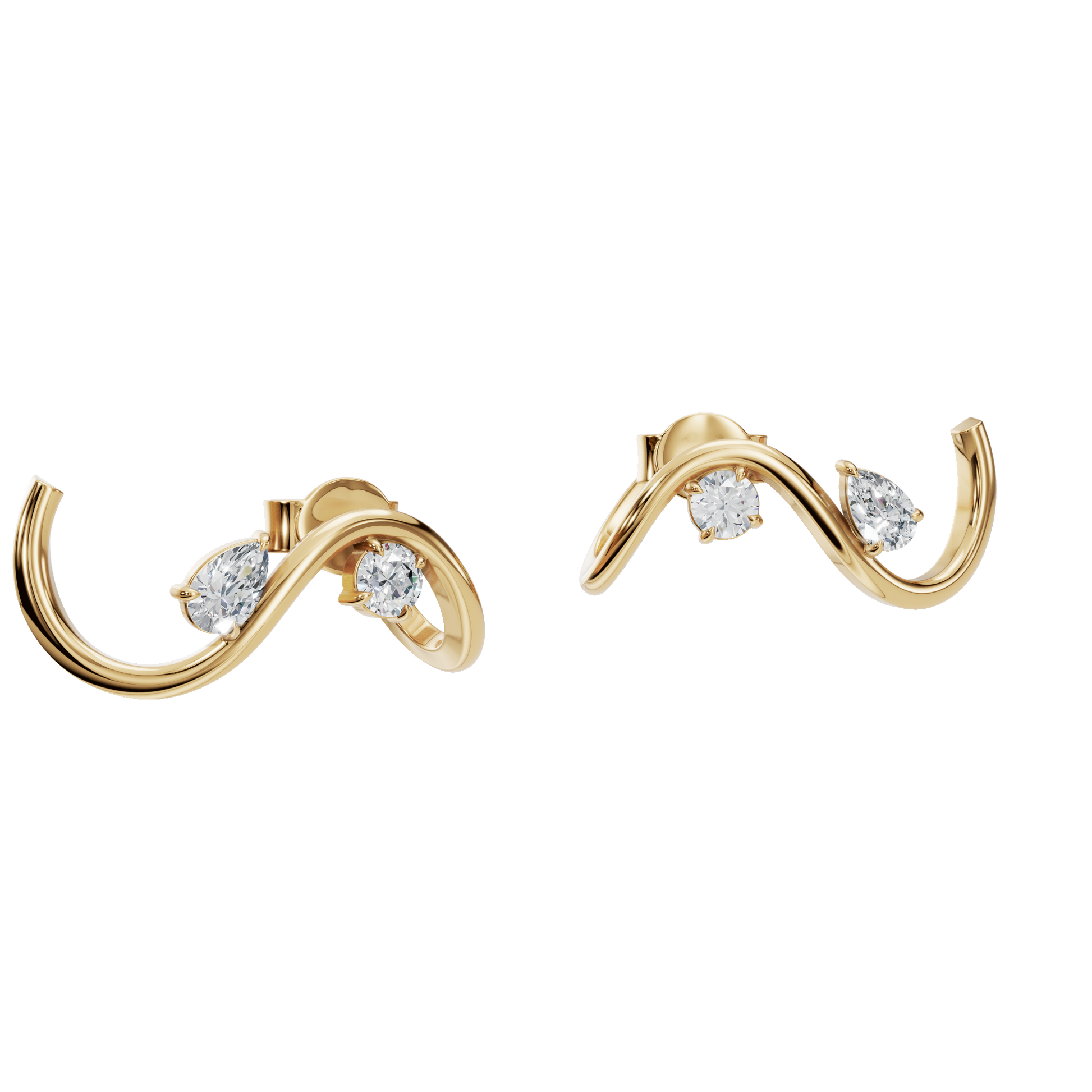 Serena Wave Hoop Earrings