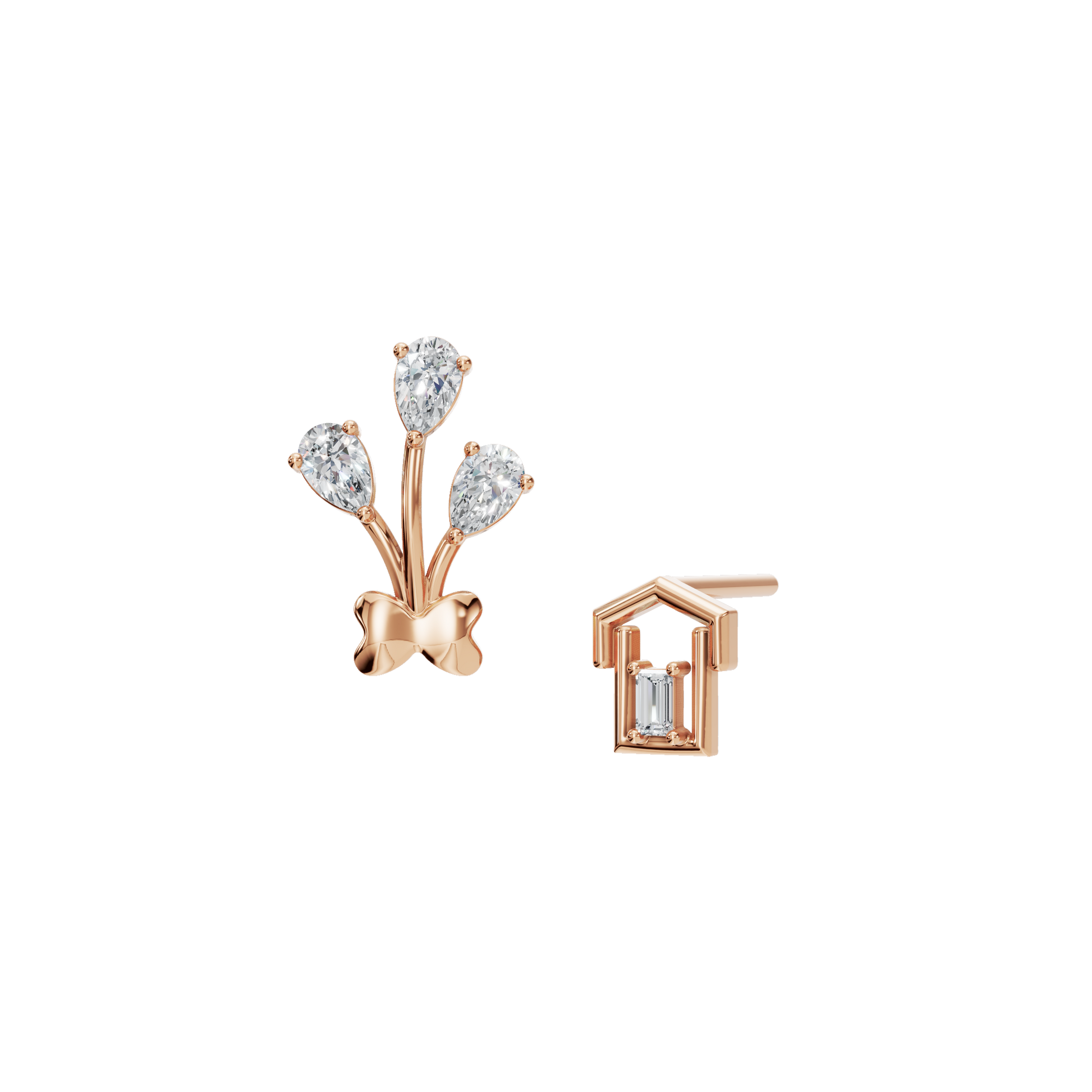 Blossom Grace Mismatched Earrings