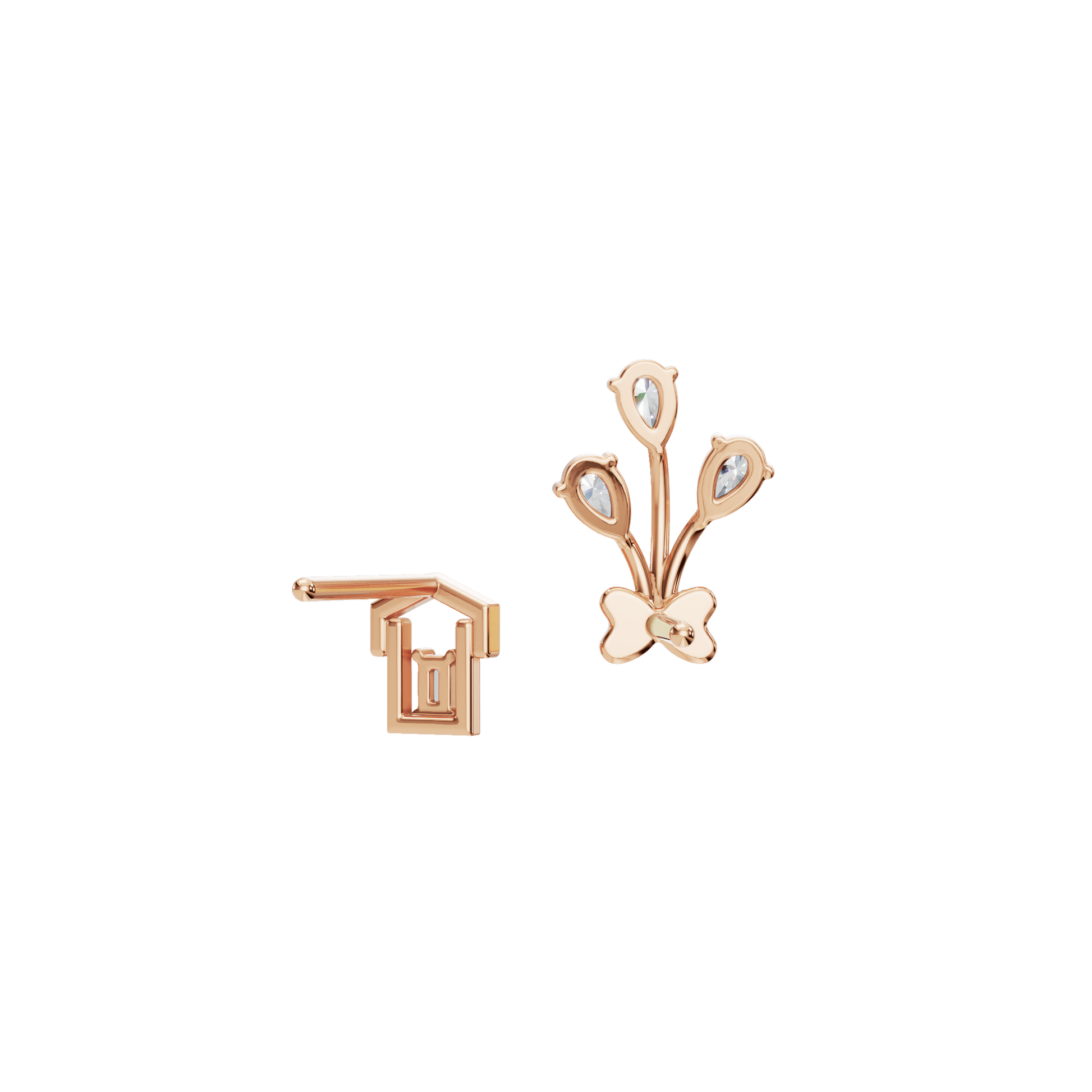 Blossom Grace Mismatched Earrings