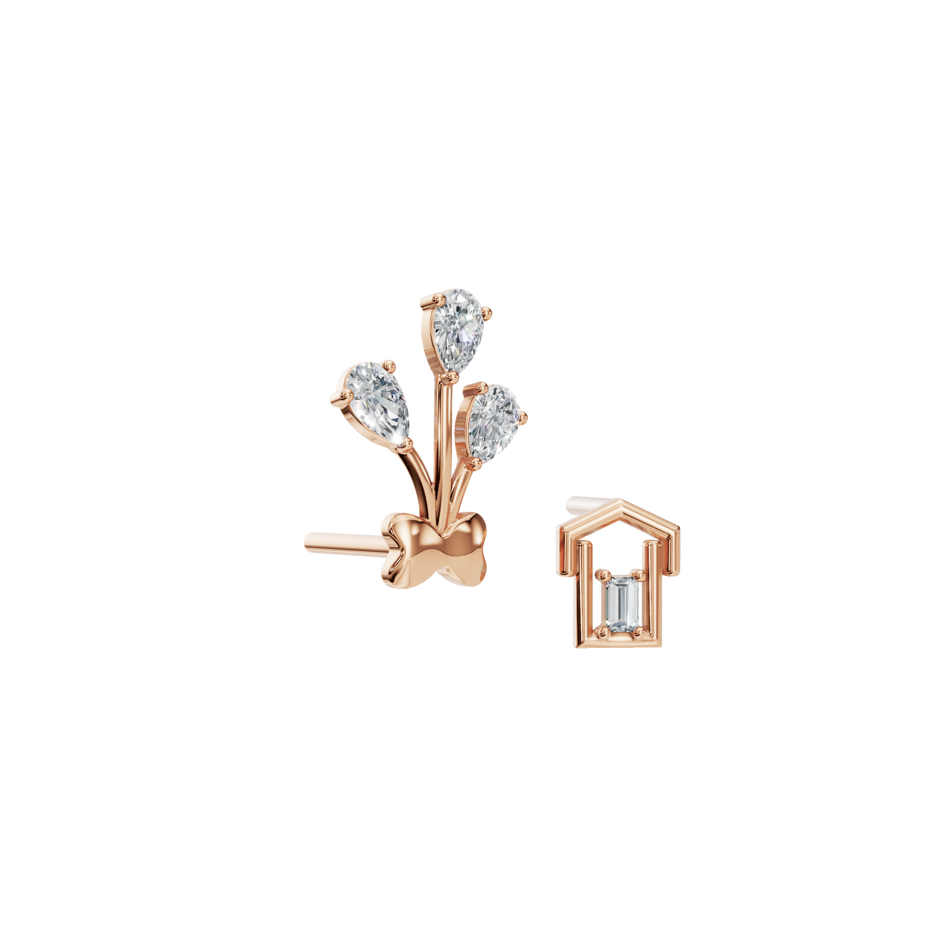 Blossom Grace Mismatched Earrings