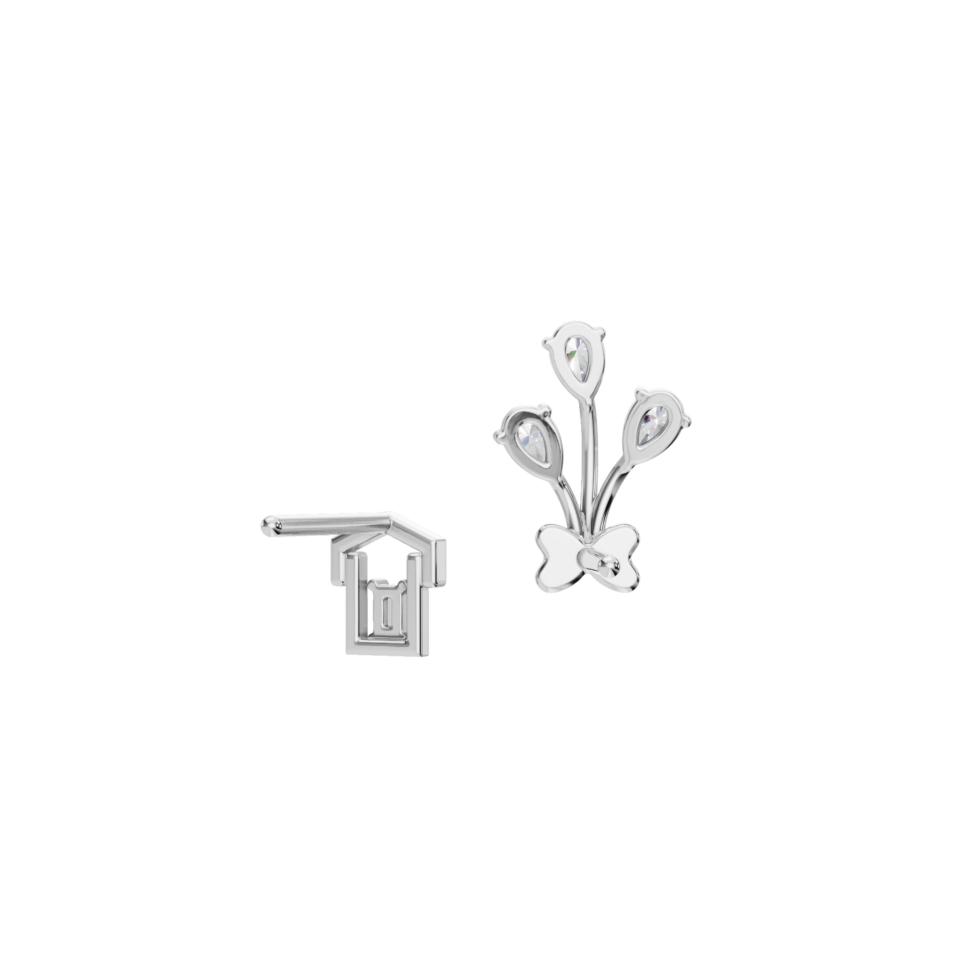 Blossom Grace Mismatched Earrings