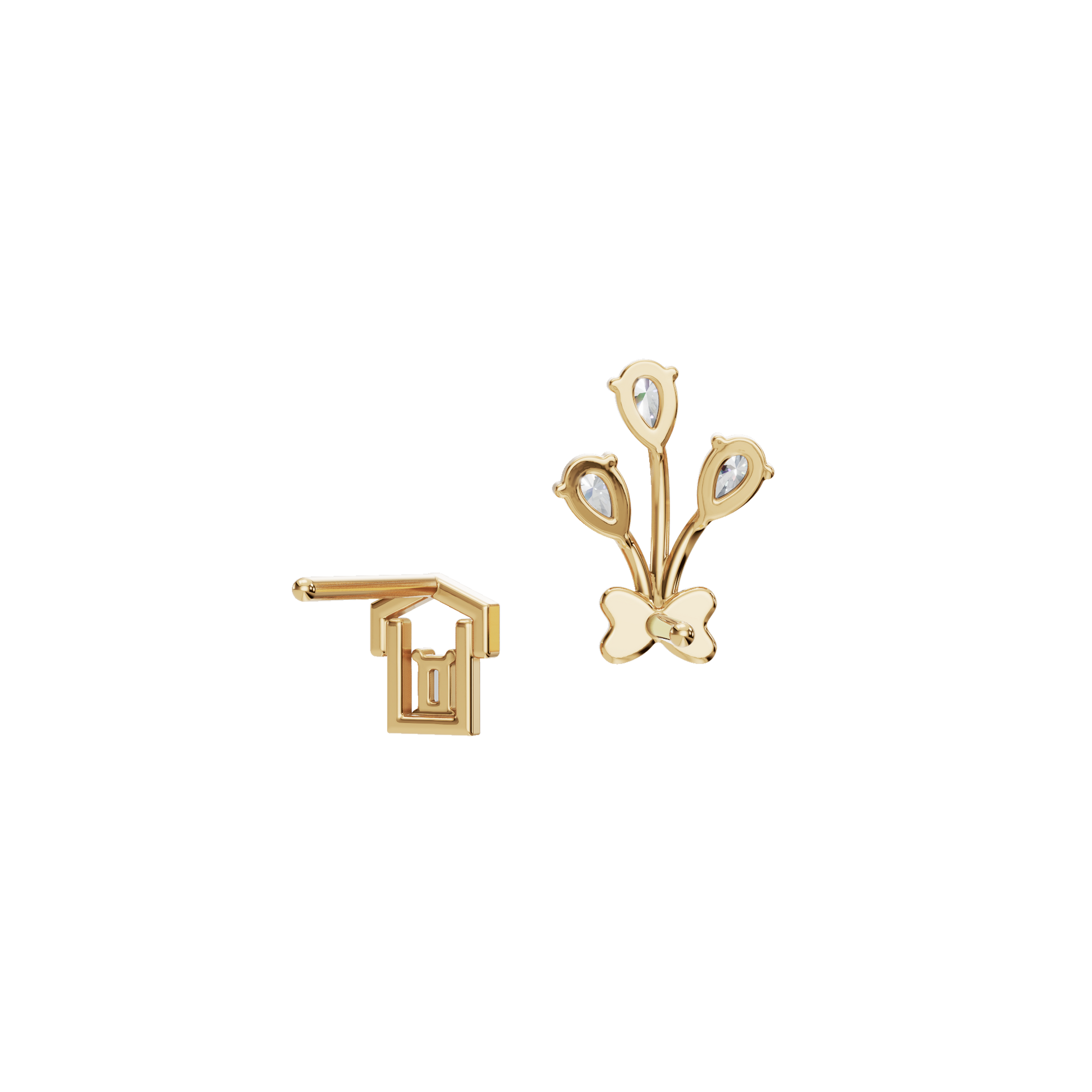 Blossom Grace Mismatched Earrings