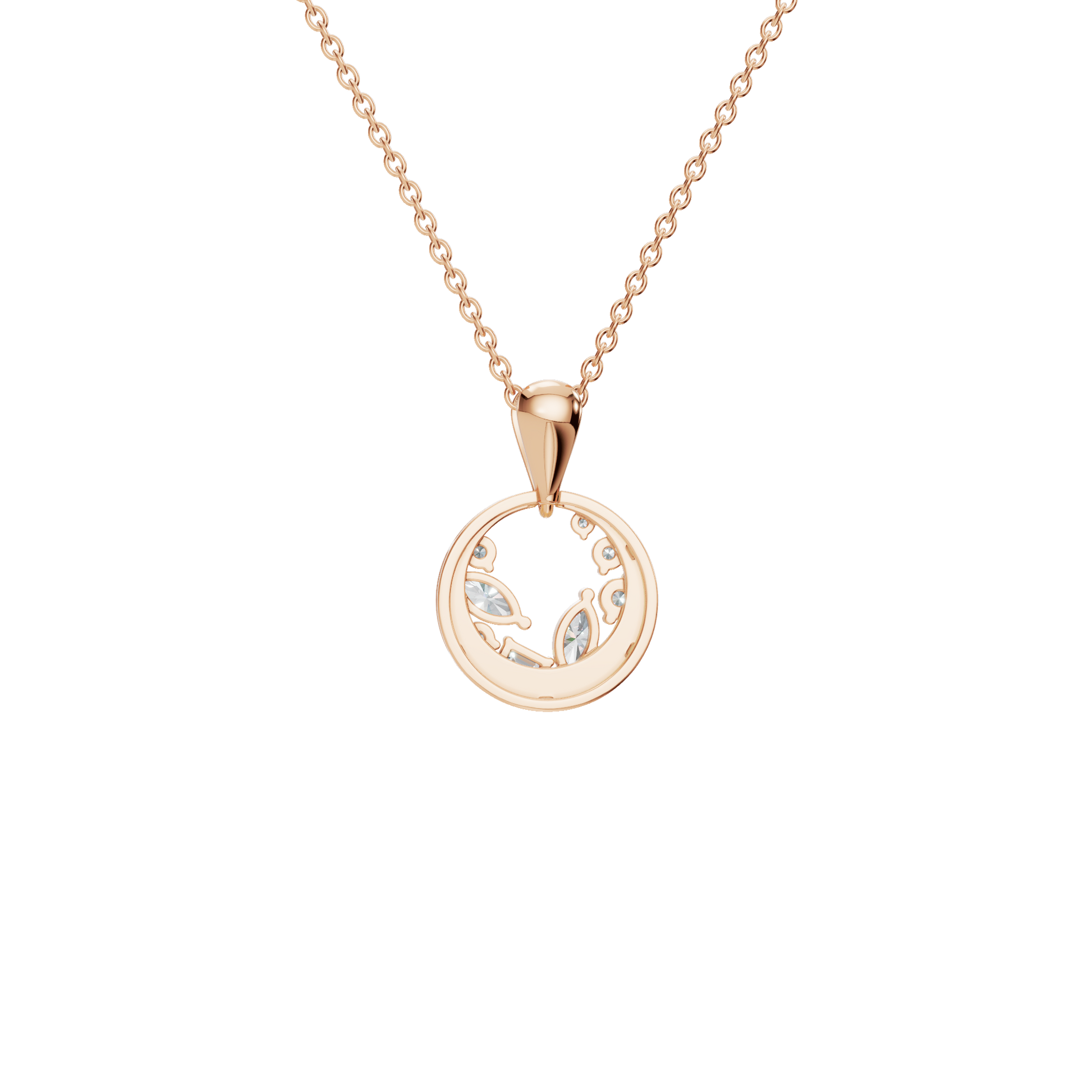 Halo Diamond Circle Pendant