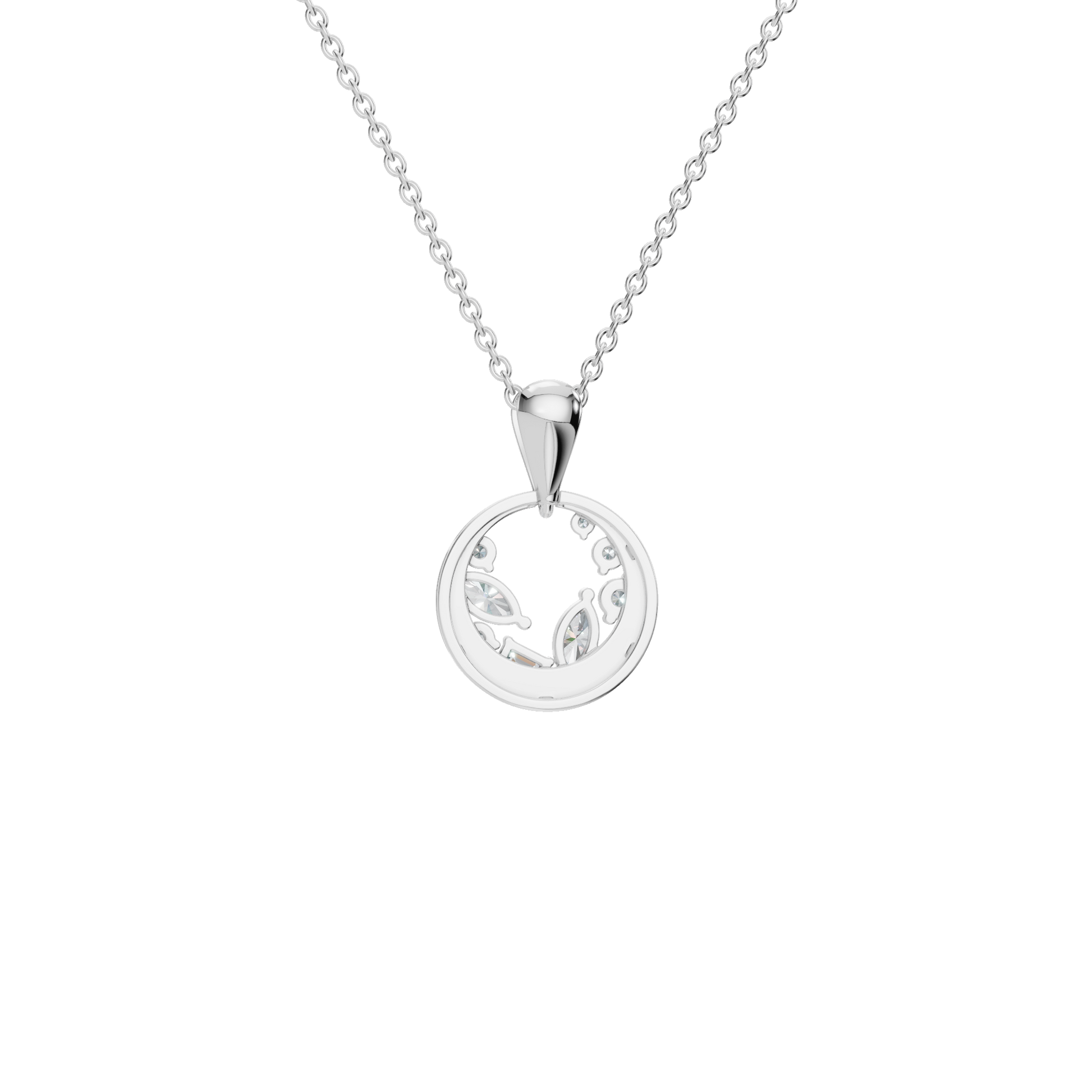 Halo Diamond Circle Pendant